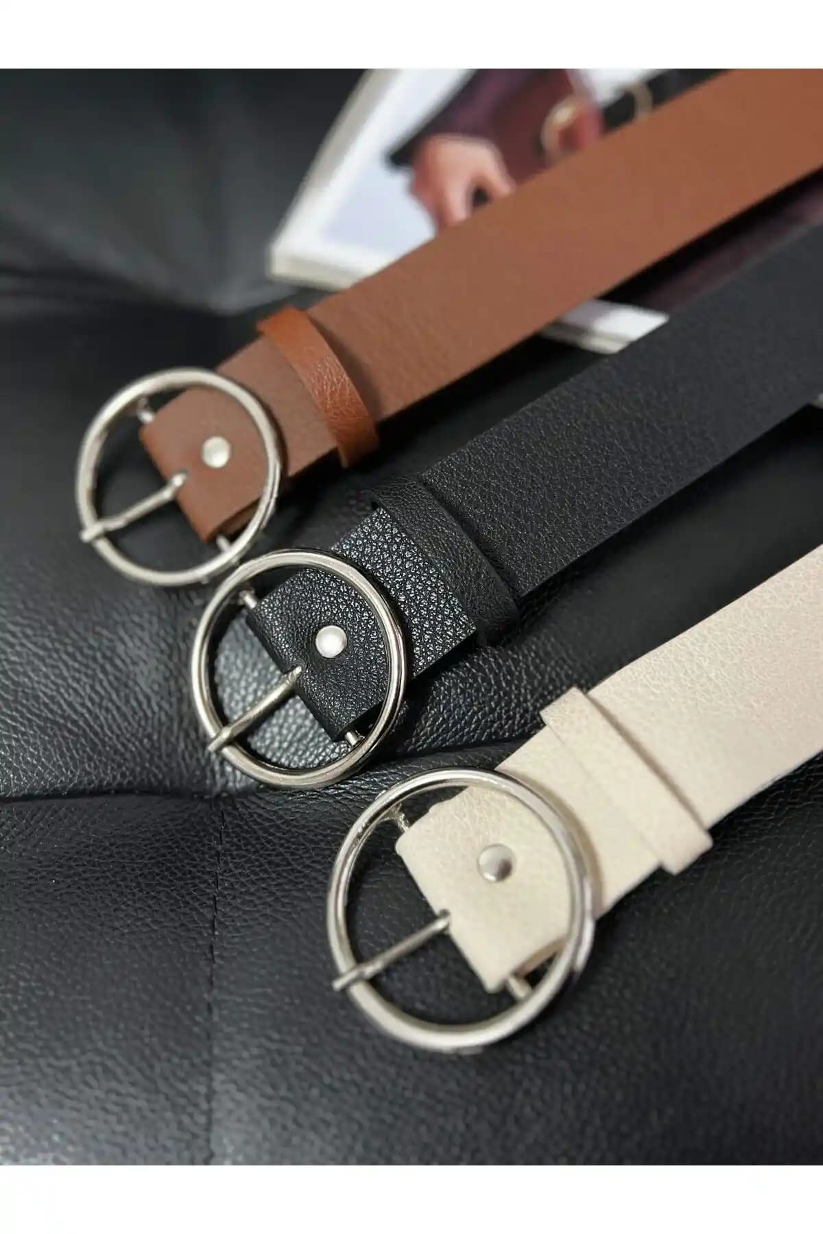 Fiori Yuvarlak Tokalı Kadın Kemer ve Ceket Kemeri Şıklığın Yeni Yüzü