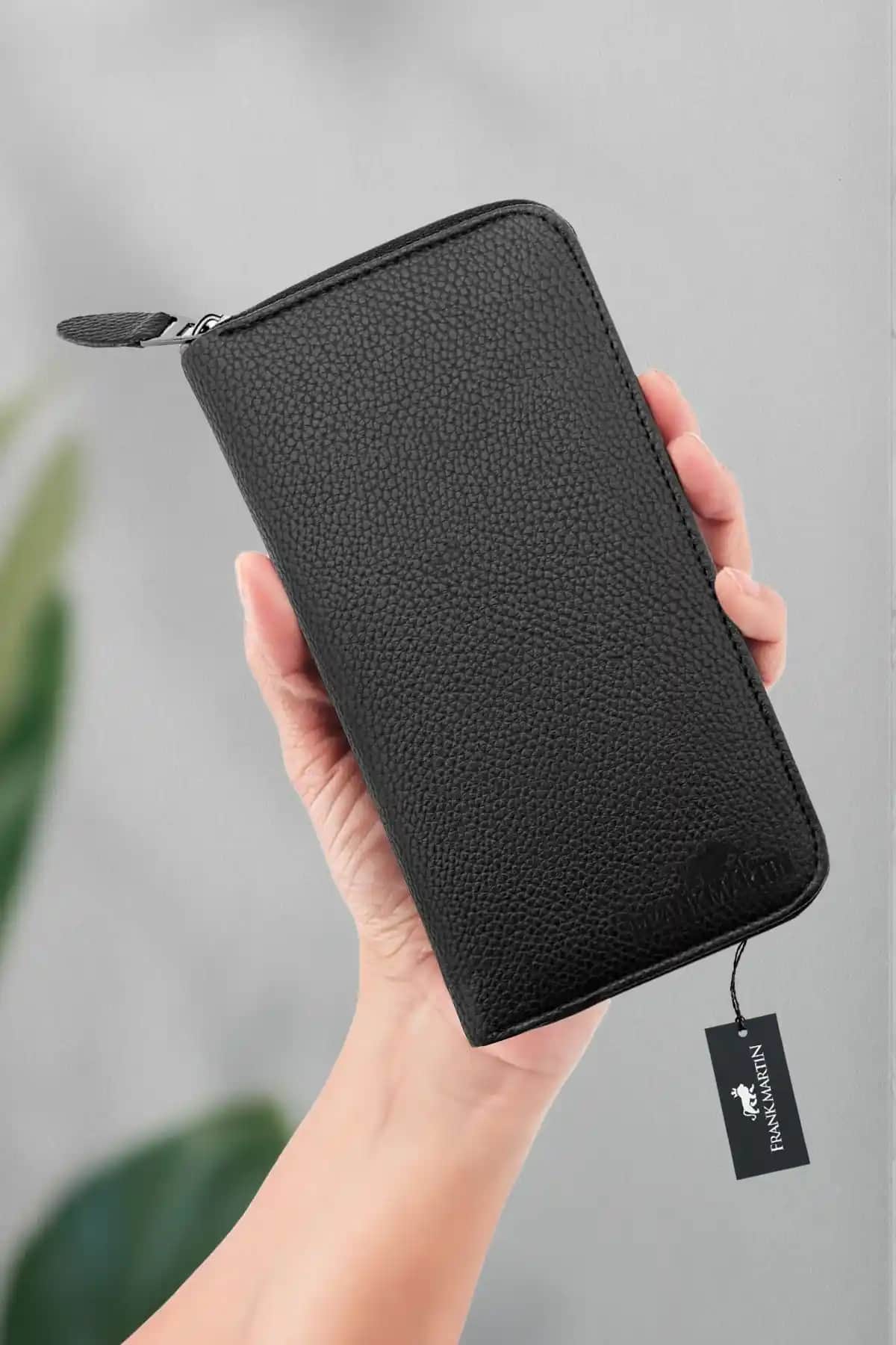 Frank Martin Unisex Telefonluk ve Kartlık Deri Portföy Siyah Günlük Kullanım İçin