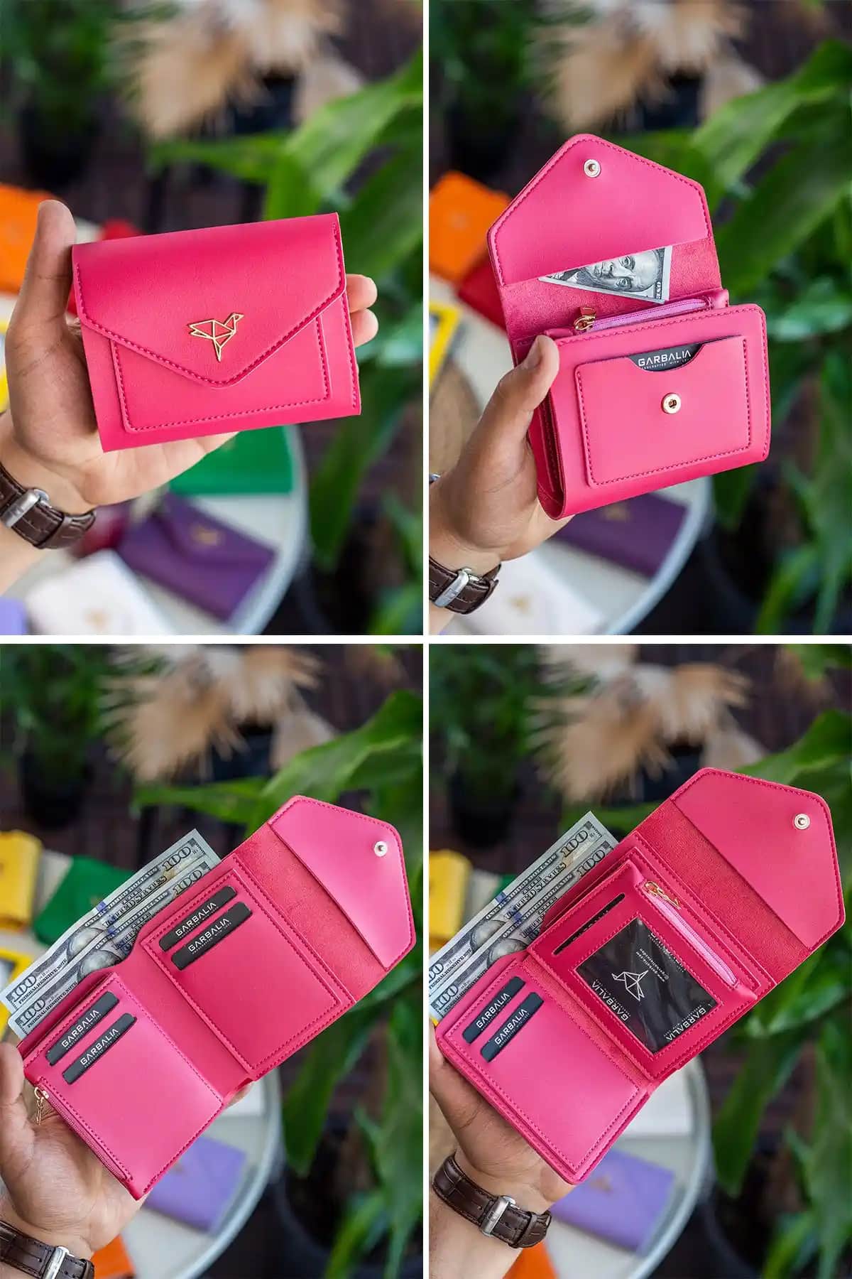 Garbalia Colombia Vegan Deri Kadın Cüzdanı Bol Kartlıklı Mini Tasarım