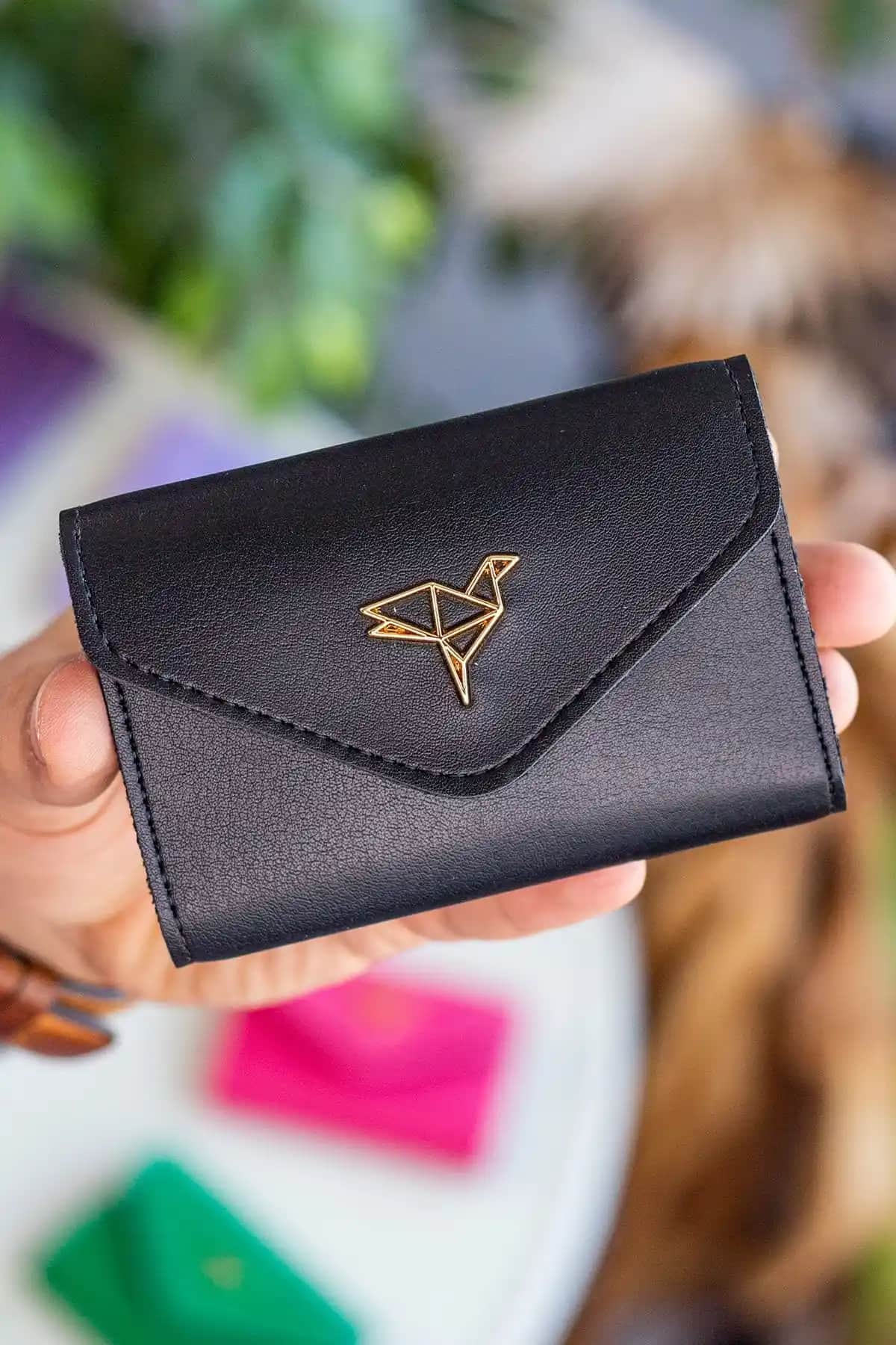 Garbalia Lviv Vegan Deri Akordiyon Siyah Cüzdan ve Kartlık, Günlük Kullanım İçin Şık ve Pratik Tasarım