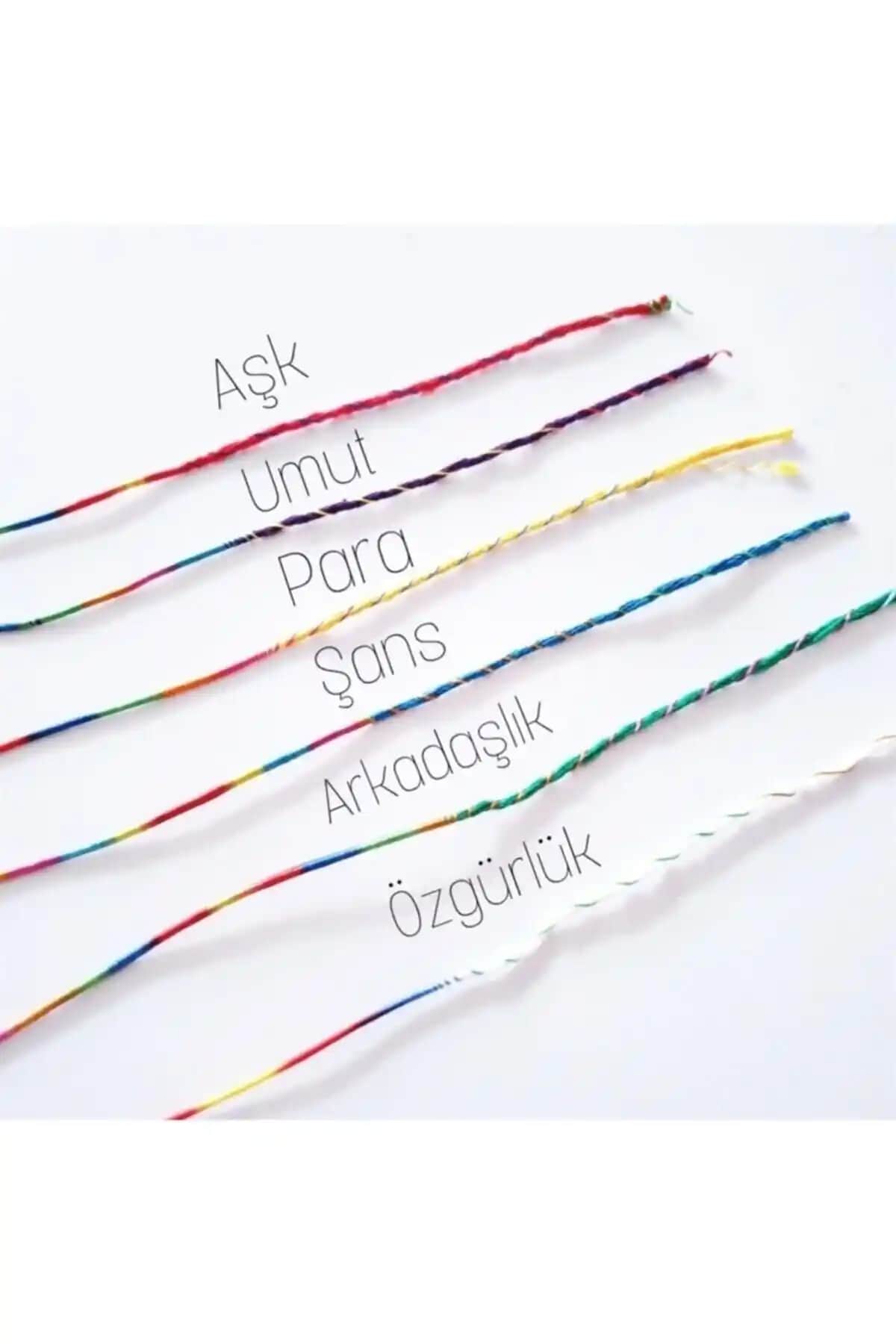 Genel Markalar 6 Adet Renkli ve Anlamlı Şans Bileklikleri Takı Seti İncelemesi