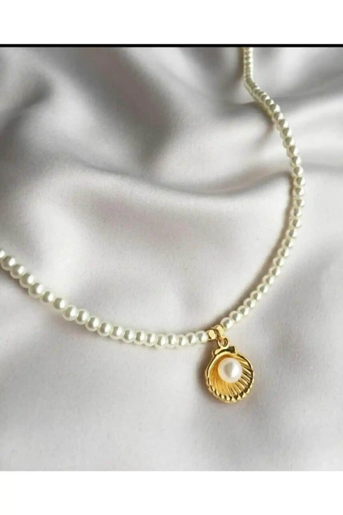 Genel Markalar İnci İstiridye Kolye: Zarif ve Dayanıklı Altın Kaplama Takı Seçeneği