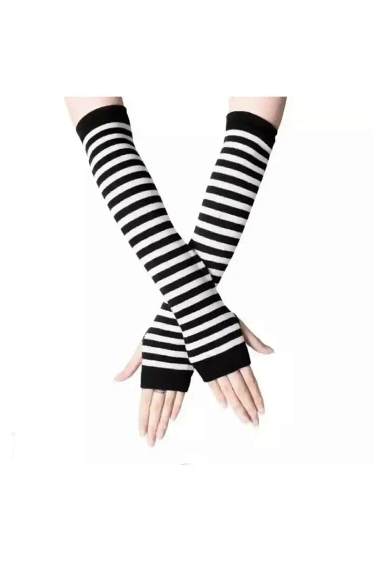 Genel Markalar Siyah Beyaz Çizgili Kolluk: Moda ve Fonksiyonun Modern Buluşması