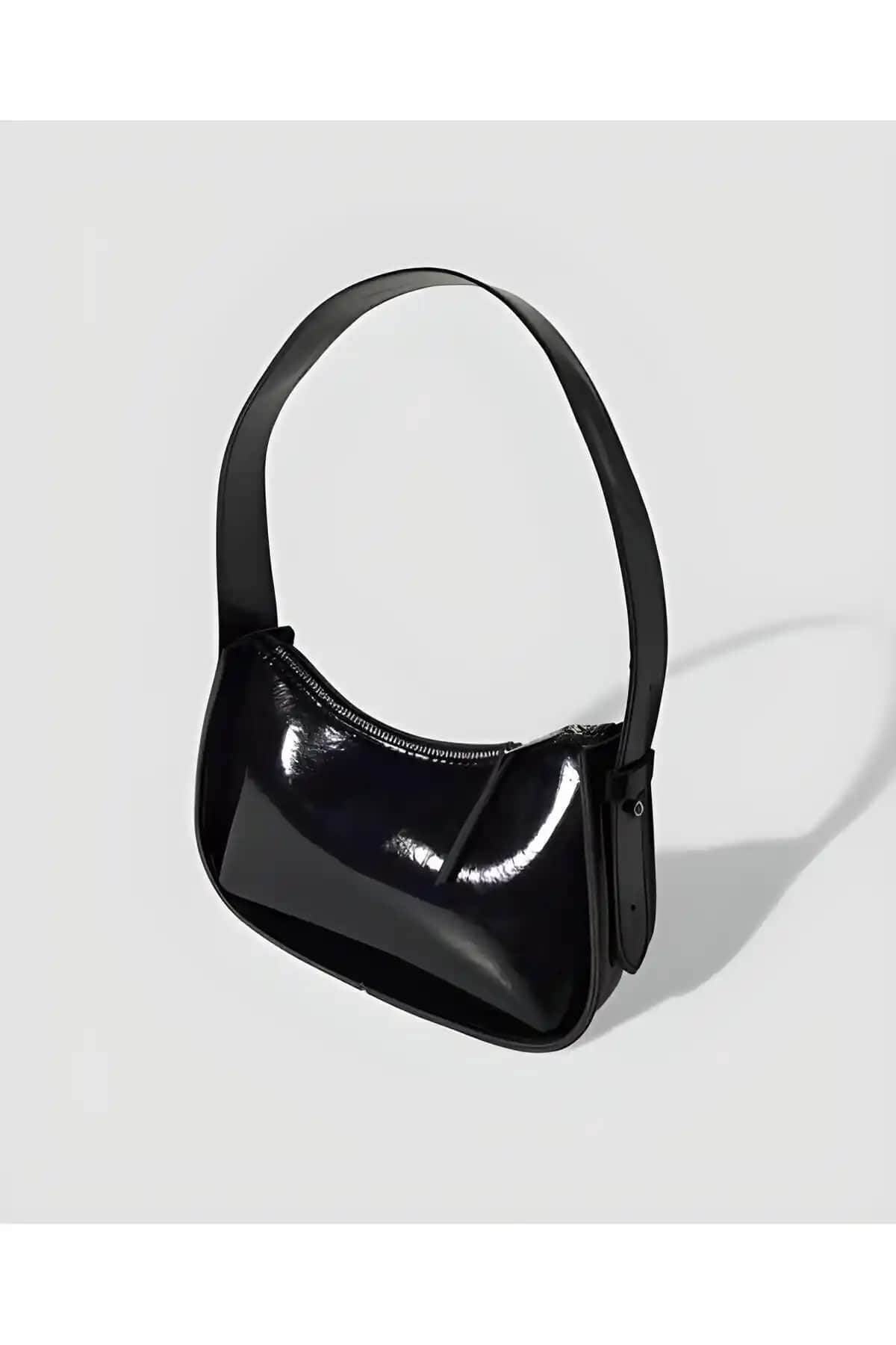 Genel Markalar Siyah Rugan Baget El Çantası Günlük Şıklık ve Fonksiyonellik Sunar