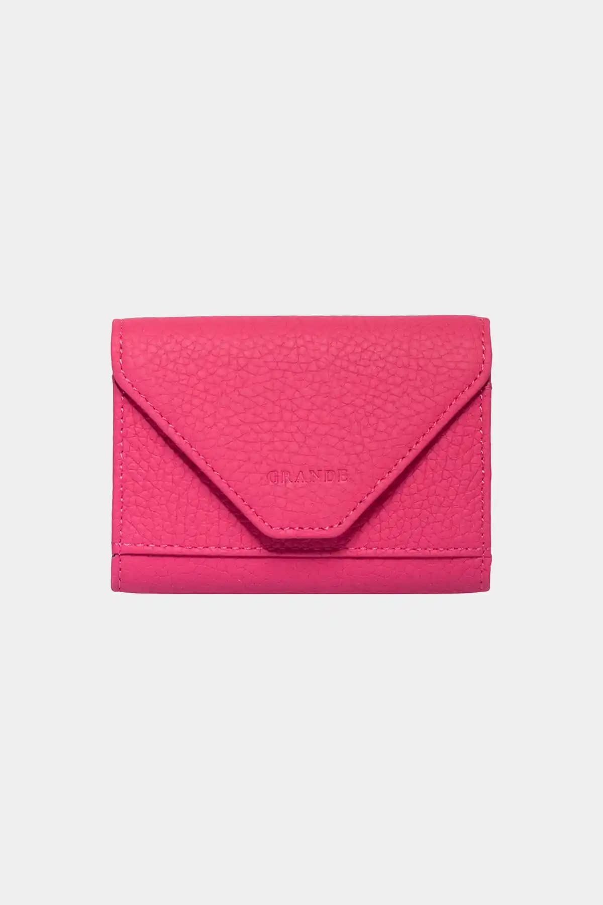 Grande 3639 Hakiki Deri Unisex Mıknatıslı Akordiyon Cüzdan Günlük Kullanım için