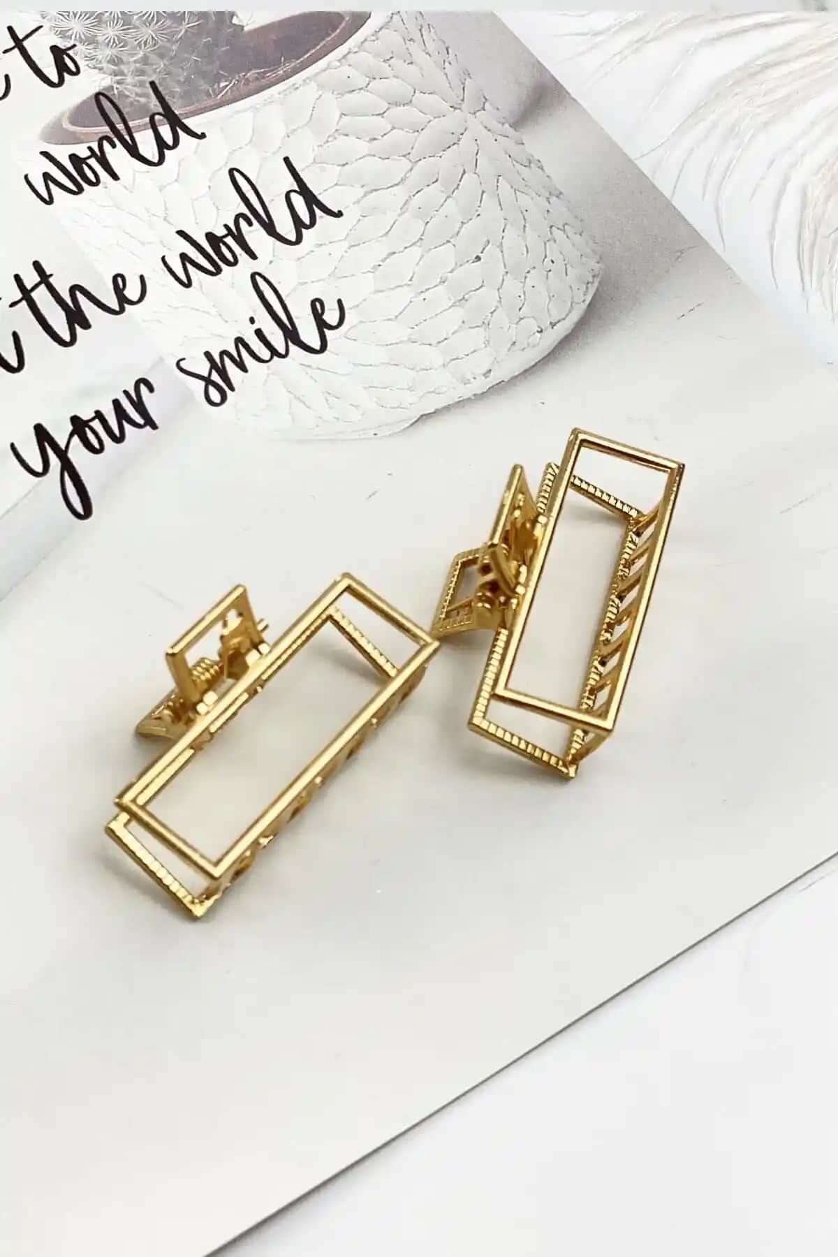 Gülpeşe 2'li Metal Orta Boy Mandal Toka Şık ve Dayanıklı Saç Aksesuarı