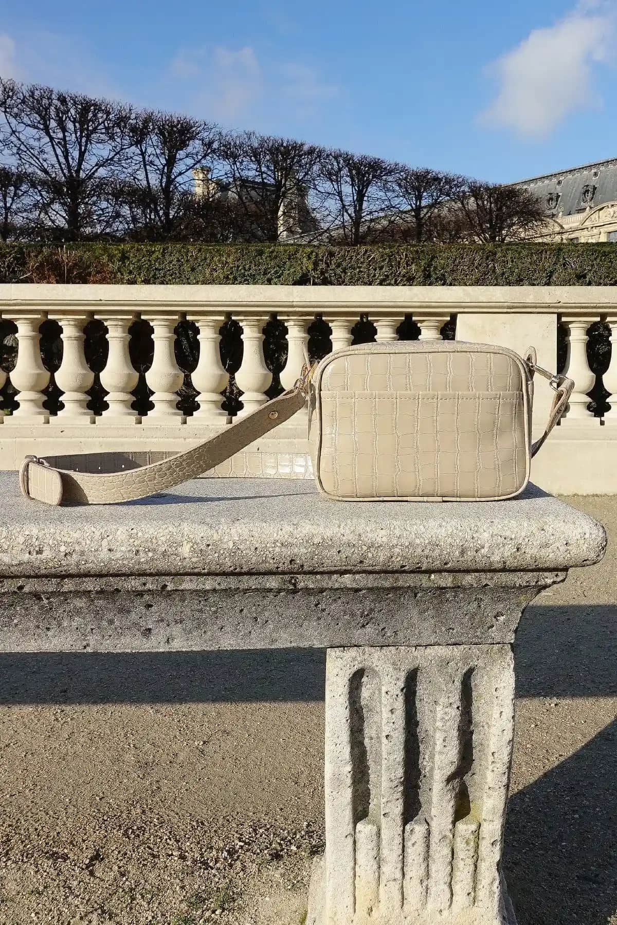 Housebags STD Kan Krem Timsah Derisi Görünümlü Çapraz Çanta Günlük ve Şık Kullanım İçin Ideal