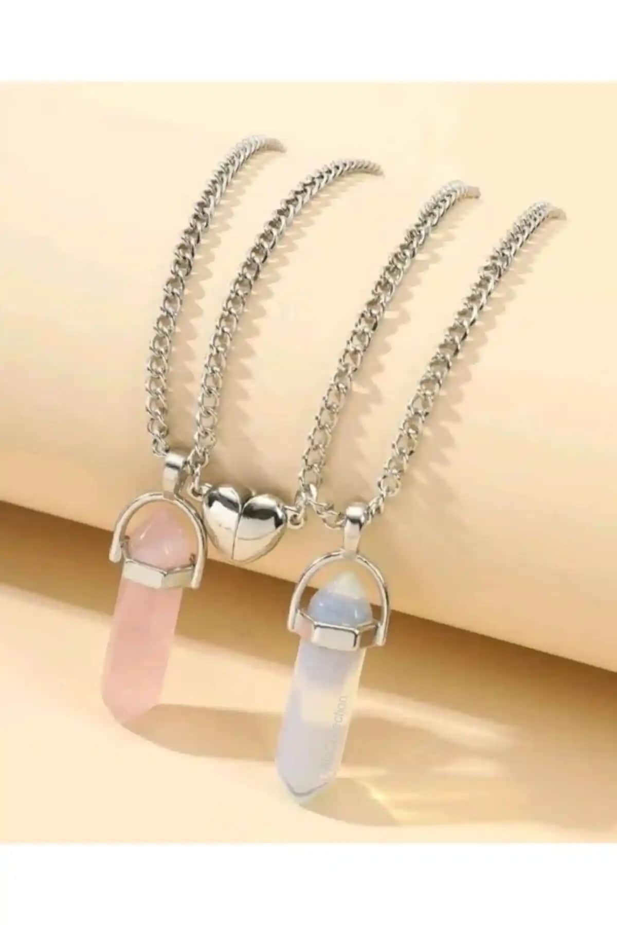 İkili Mıknatıslı Doğal Taş Kuvars Çift Sevgili Zincirli Kolye Özellikleri ve Kullanım İpuçları