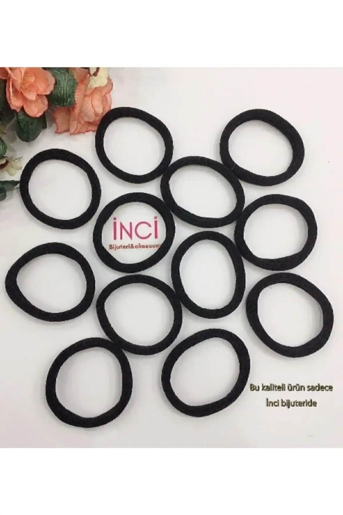 İnci Aksesuar 12'li Lüx Kalite Havlu Lastik: Dayanıklı ve Şık Saç Aksesuarı