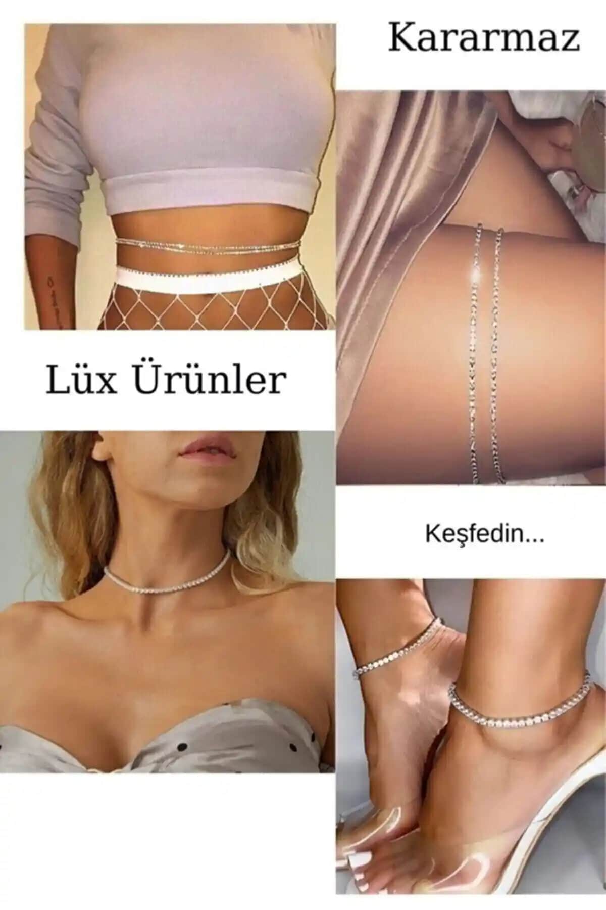 Irva Collection Harika Dörtlü Taşlı Takı Seti: Şıklık ve Zarafetin Modern Buluşması