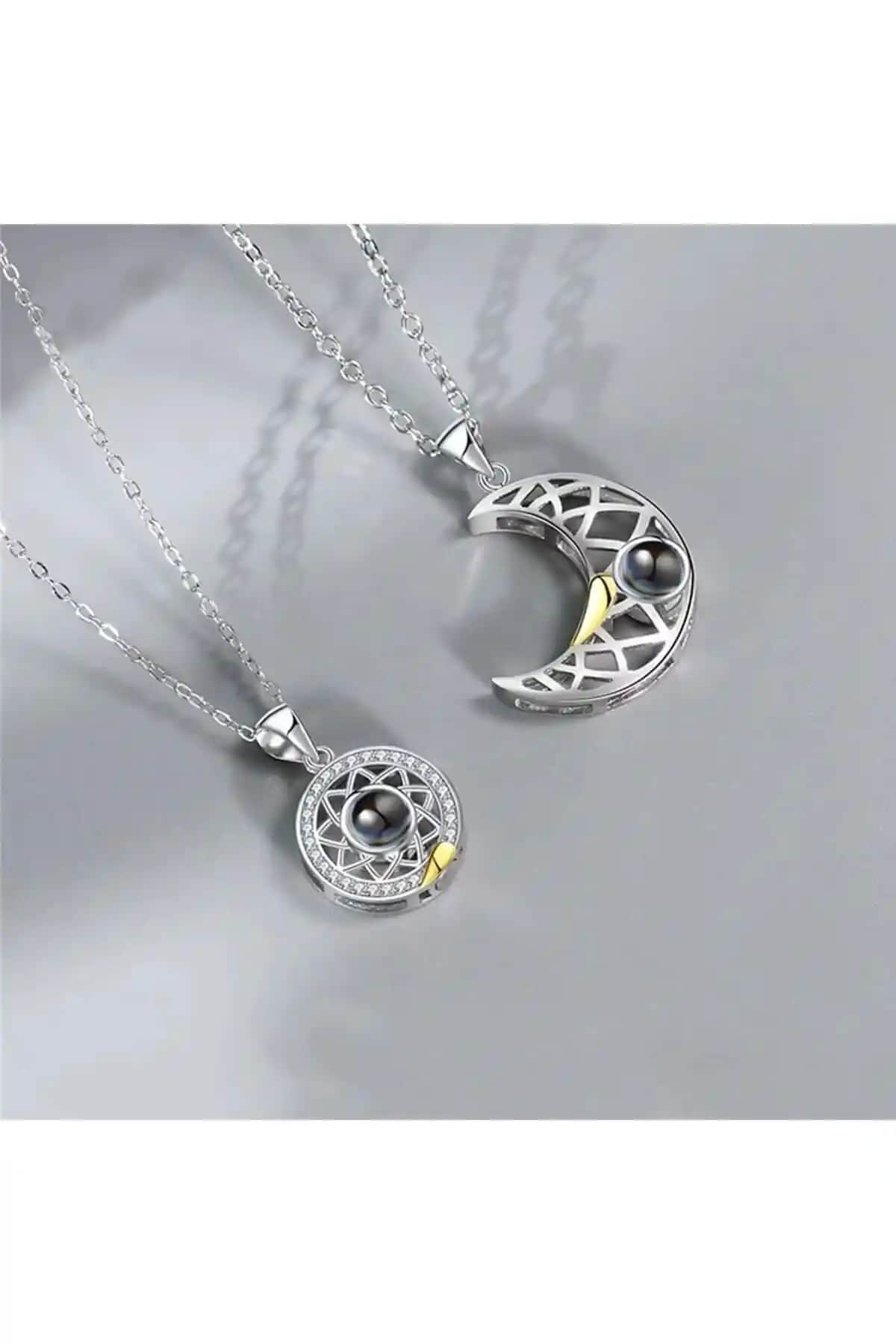 İYİ MODA Ay ve Güneş Mıknatıslı Sevgili Kolyesi: Romantizm ve Şıklığın Buluşması