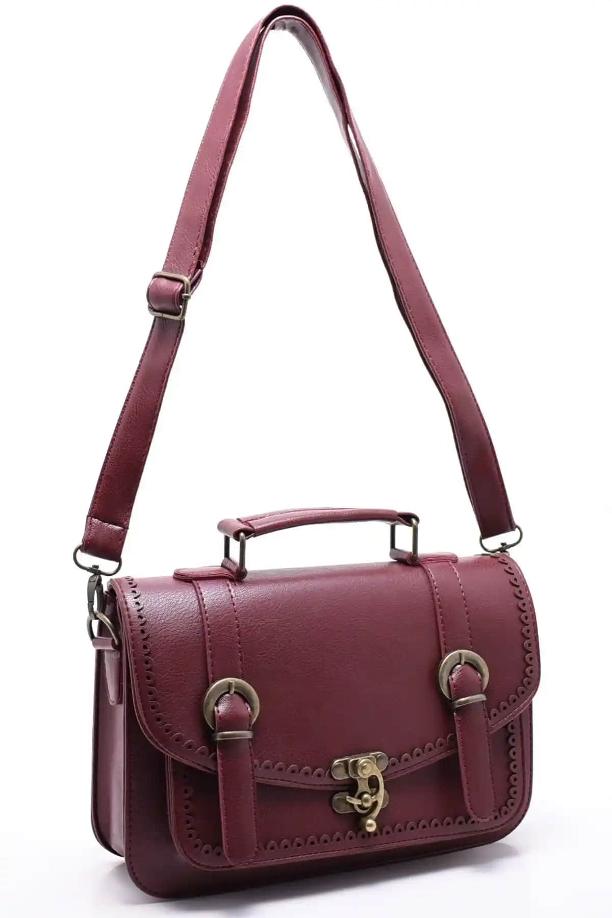 Jasmin Bordo Bayan Çanta El ve Omuz Askısı ile Şıklık ve Fonksiyonellik Sunar