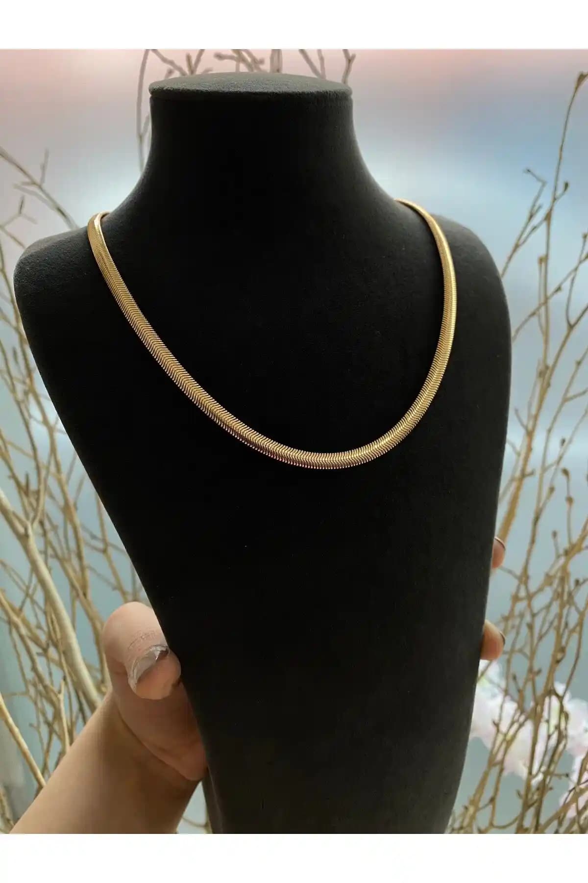 Jenny Daphne Kadın Altın Kaplama Renk Atmaz Kolye Estetik ve Dayanıklı Tasarım