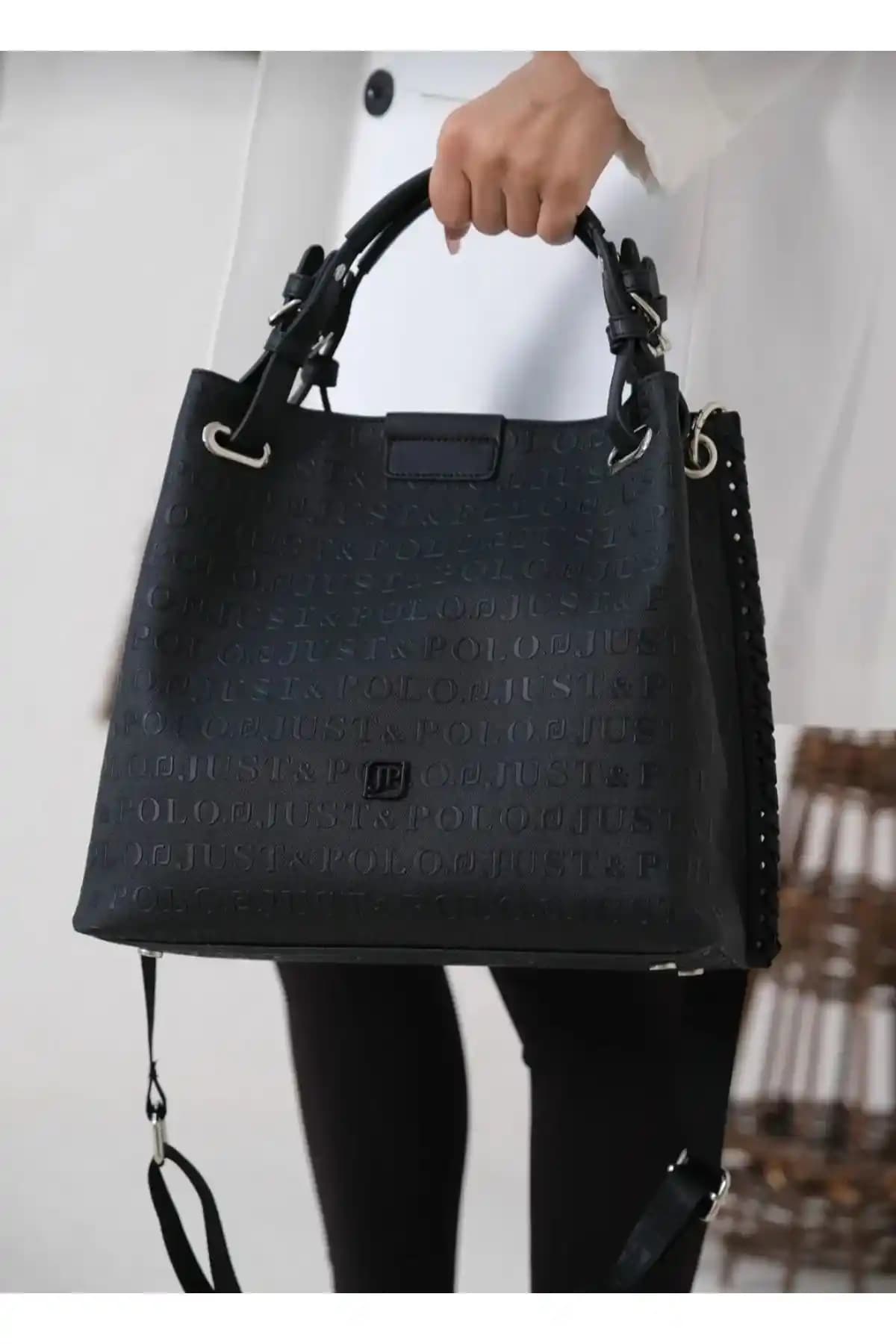 Just Polo Kadın Siyah Omuz Çantası Günlük Kullanım İçin Modern ve Şık Tasarım