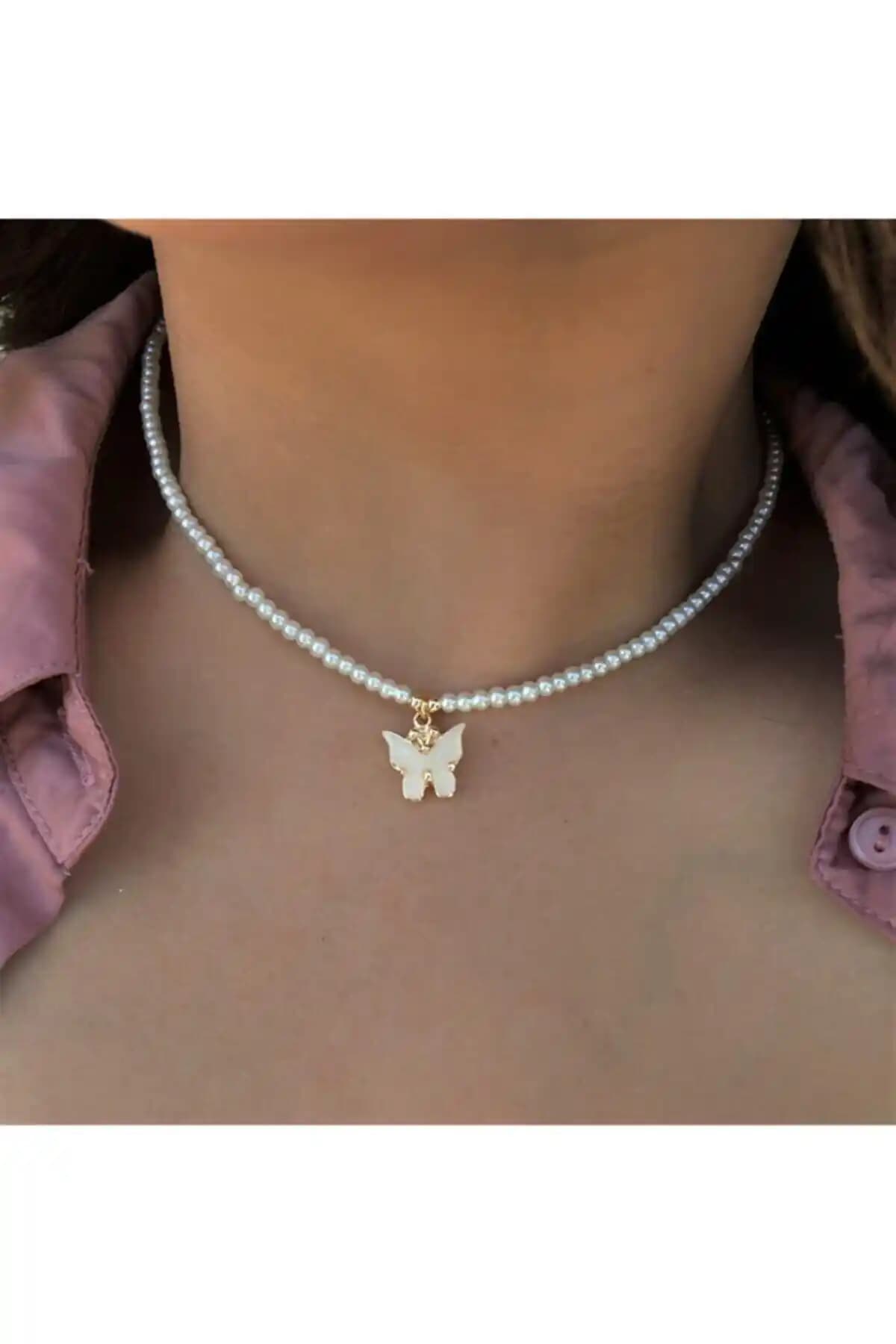 Kadın Beyaz Kelebek İnci Kolye: Zarif ve Şık Takı Seçenekleri