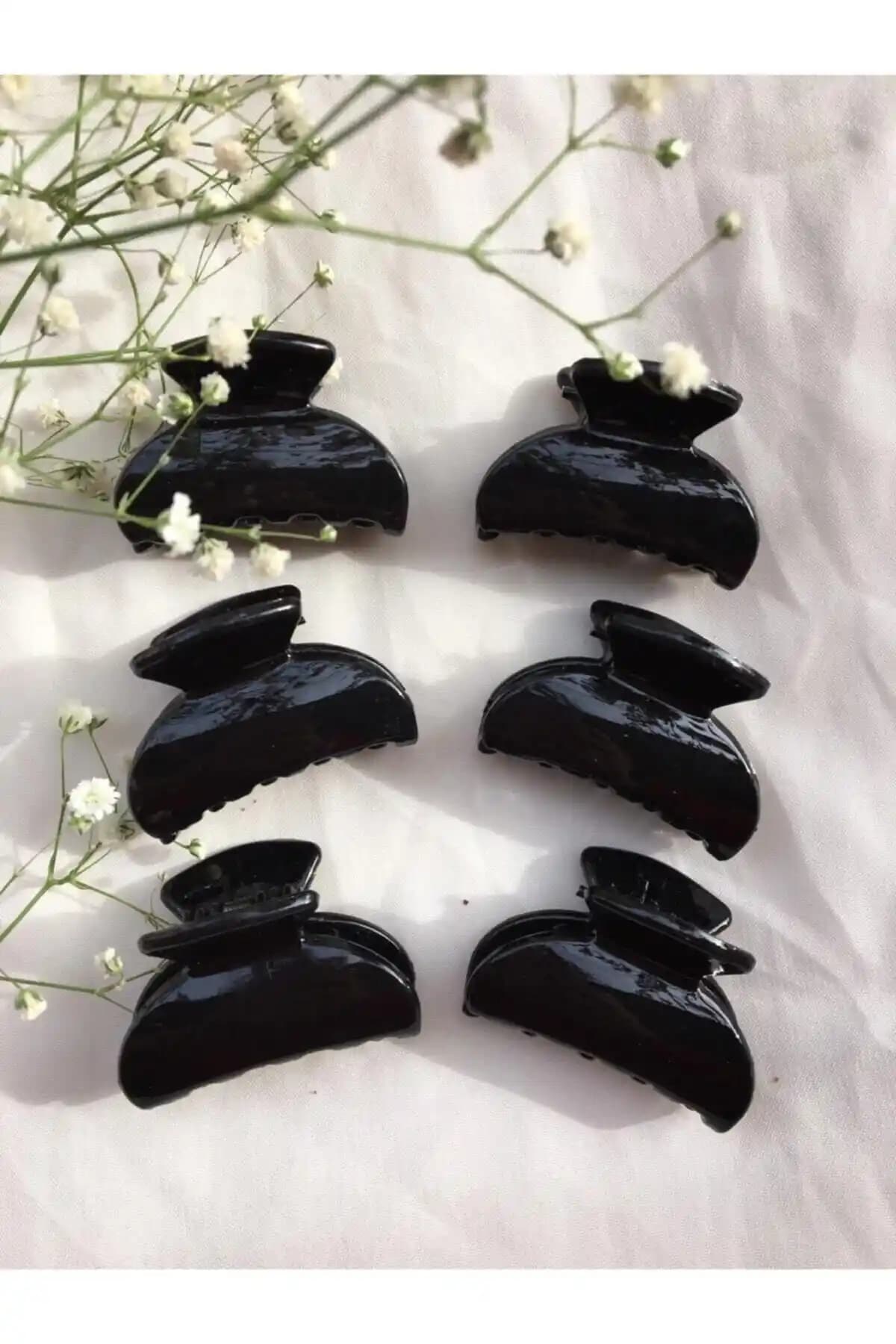 Kadın Mandal Tokası - Siyah Renk, Orta Boy, Dayanıklı ve Şık Saç Aksesuarı