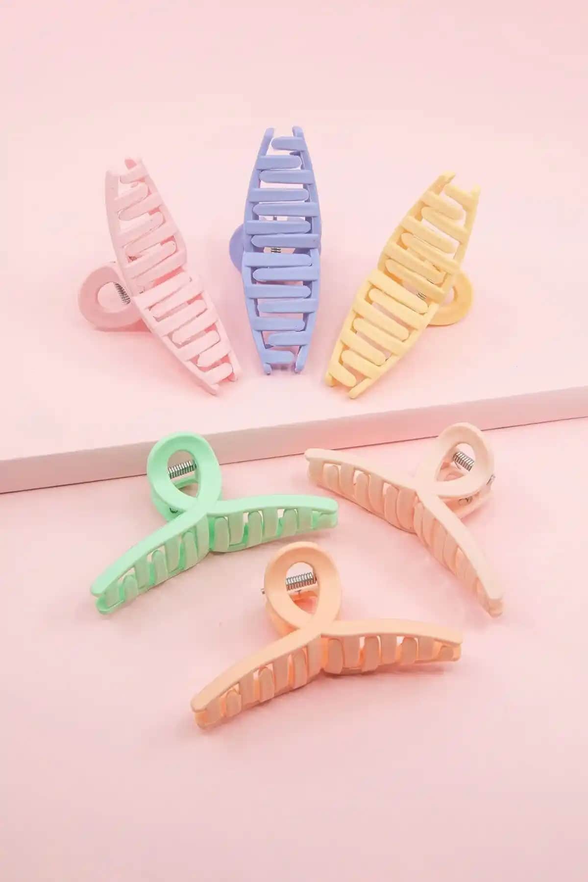 Kadınlar İçin Renkli Fiyonk Mandal Saç Tokası Seti Günlük ve Şık Kullanım İçin