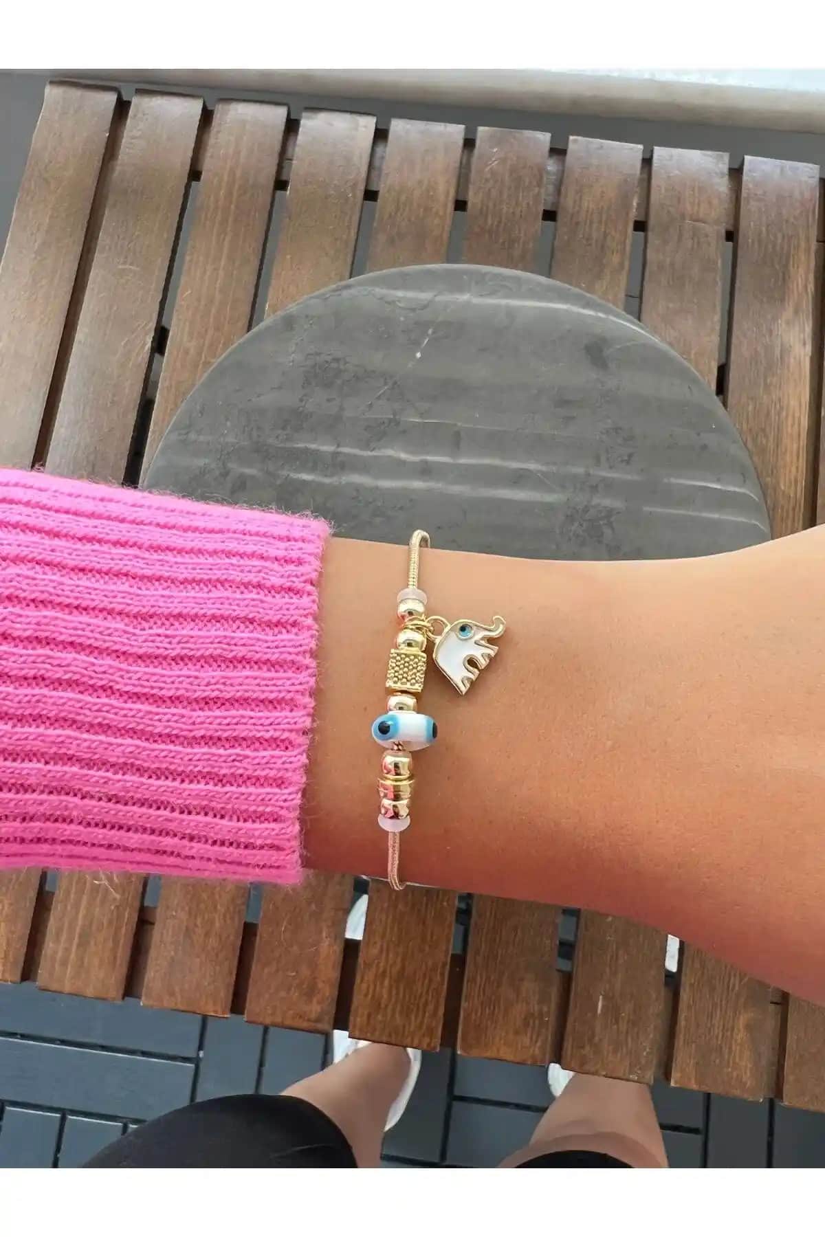 Kadınlar İçin Şık ve Dayanıklı Altın Kaplama Çok Renkli Bileklik