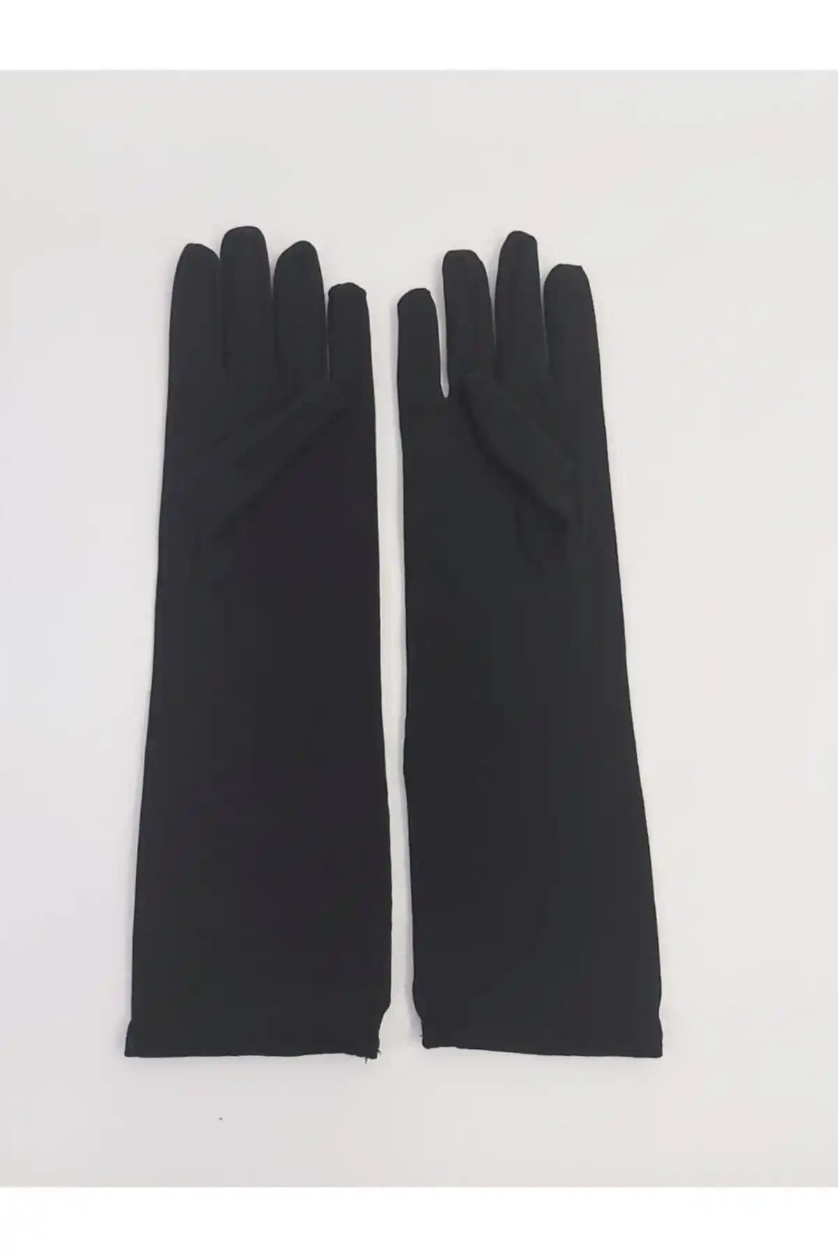 Kanaviçe Bayan Kumaş Tesettür Eldiven B050: Şıklık ve Konforun Zarif Buluşması