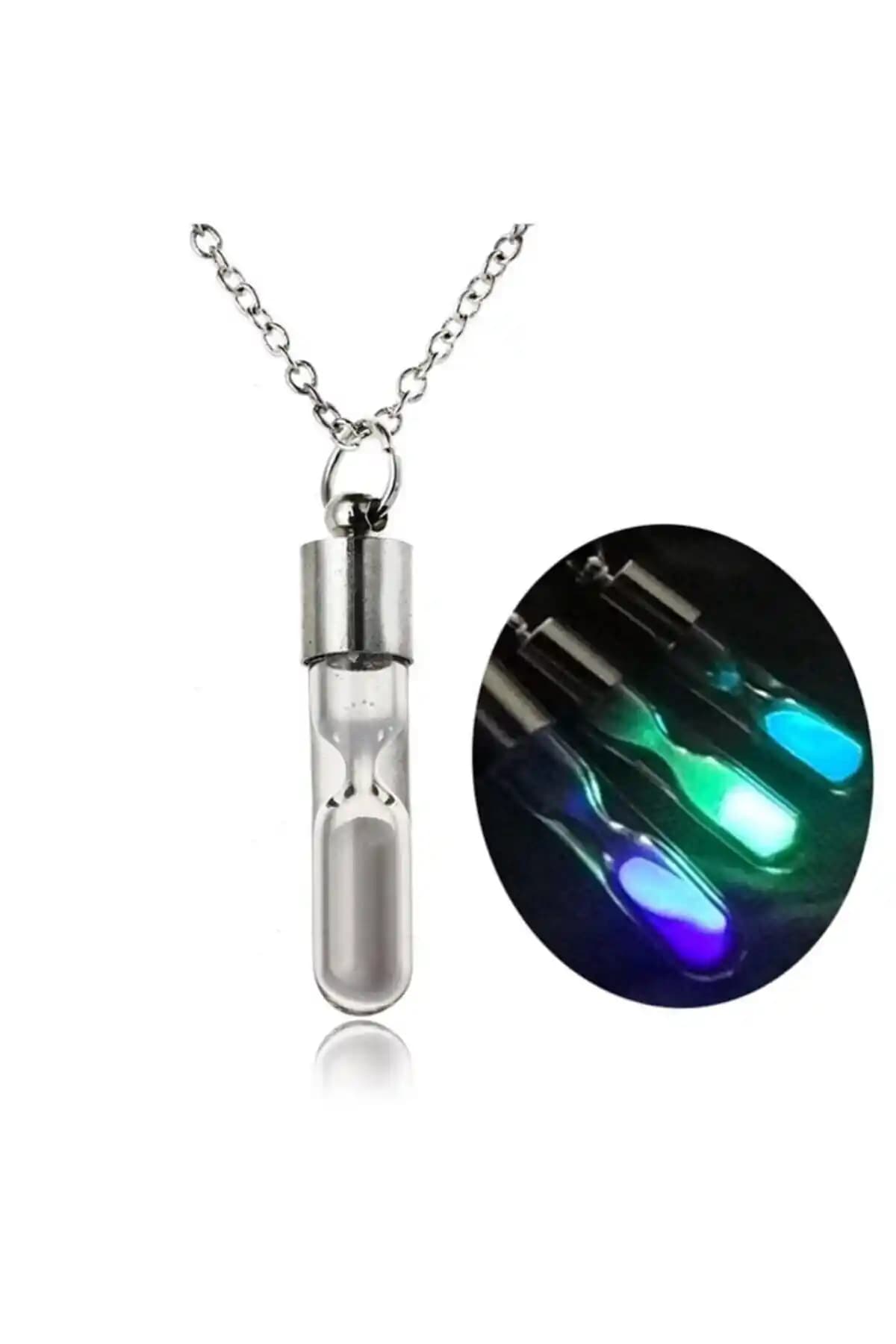 Karanlıkta Parlayan Kum Saati Kolye: Doğal Taş ve Şık Tasarım Özellikleri