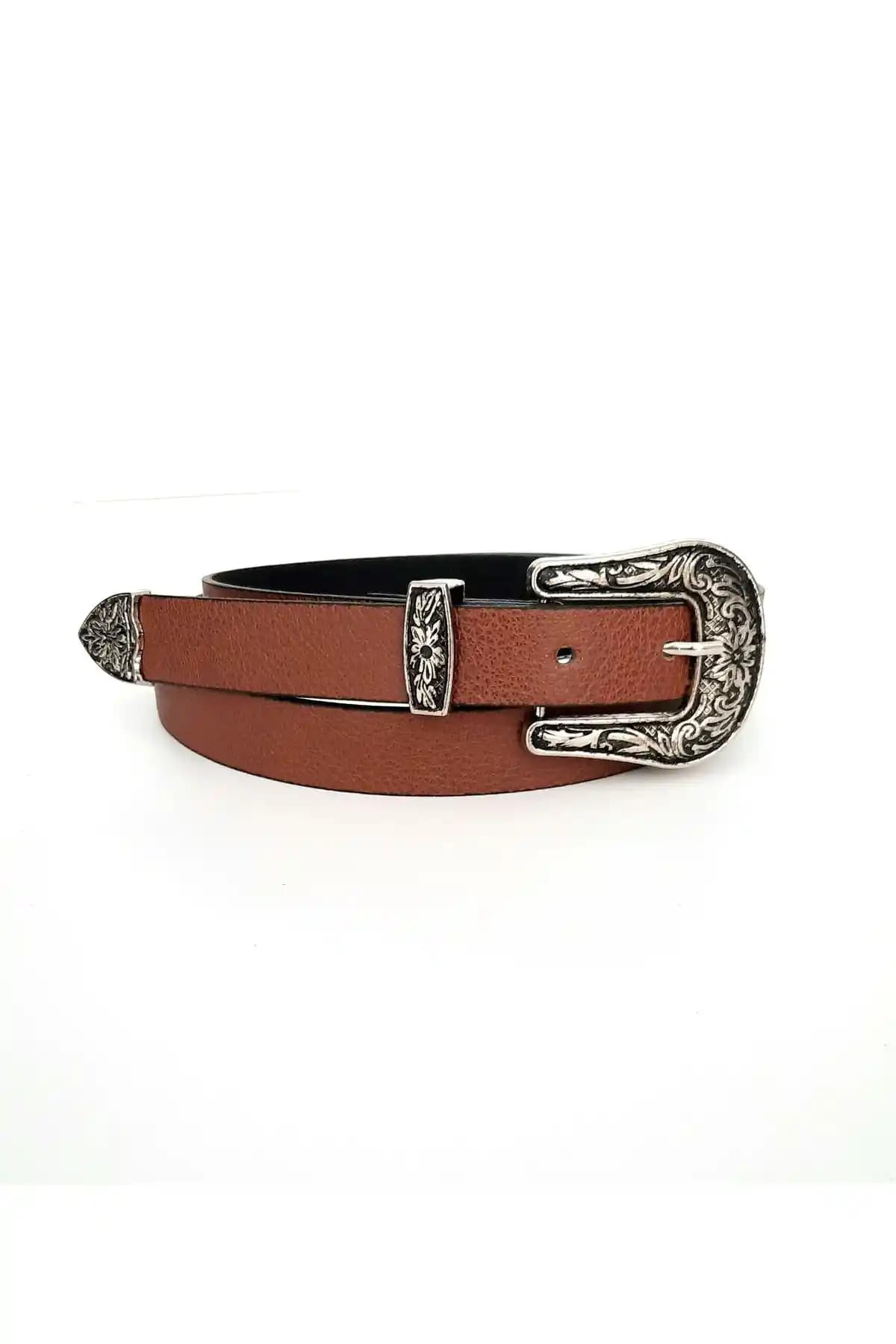 Kemerix kadın tokalı taba kemer: şık ve dayanıklı suni deri kadın kemerleri