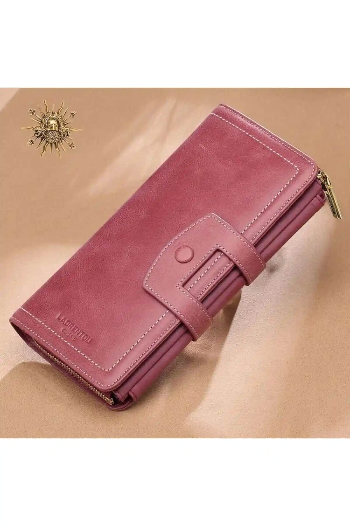 Laorentou Garavani Hakiki Deri Kadın Uzun Cüzdanı Modern ve Şık Tasarım