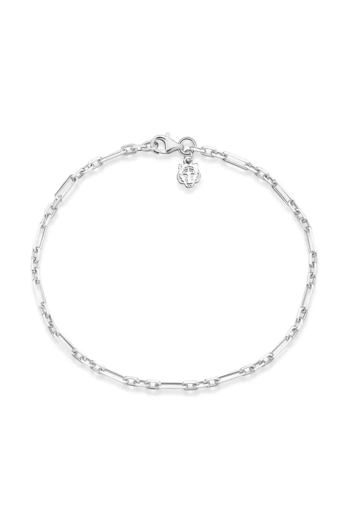 Les Tigres Gümüş Kaplan Charm Zincir Bileklik: Modern ve Zarif Günlük Takı Seçeneği
