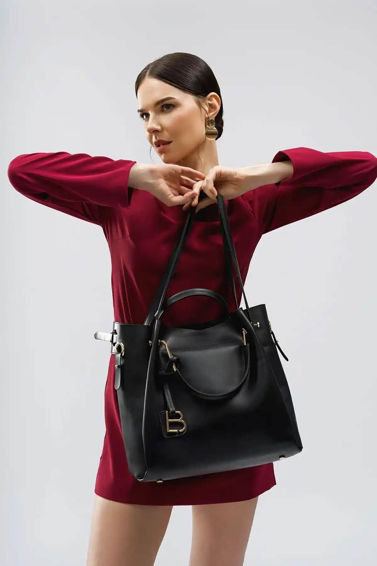 Lucky Bees İç Cüzdanlı Kadın El ve Omuz Çantası Şık ve Dayanıklı Tasarım