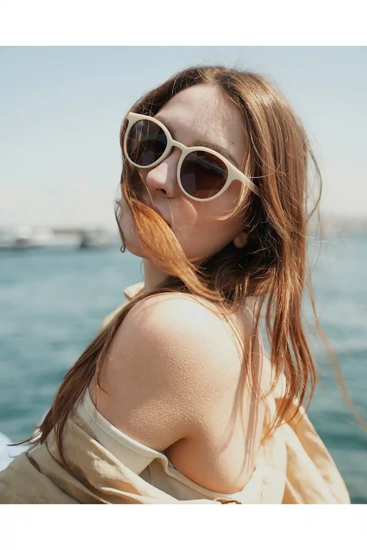 MACERATİ Petta Unisex Vintage Oval Güneş Gözlüğü Şık ve Koruyucu Tasarım