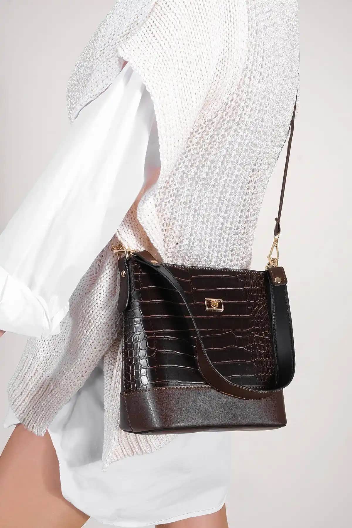 Marjin Vesla Kahverengi Kadın Omuz Çantası Günlük Kullanım ve Şıklık İçin Uygun