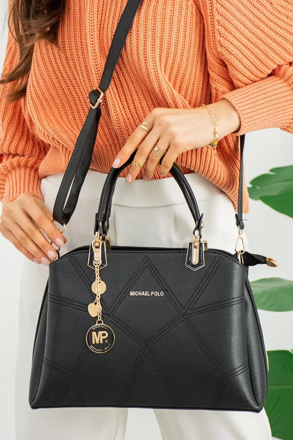 Michael Polo Kadın El ve Omuz Çantası Günlük Kullanım İçin Şık ve Fonksiyonel Tasarım
