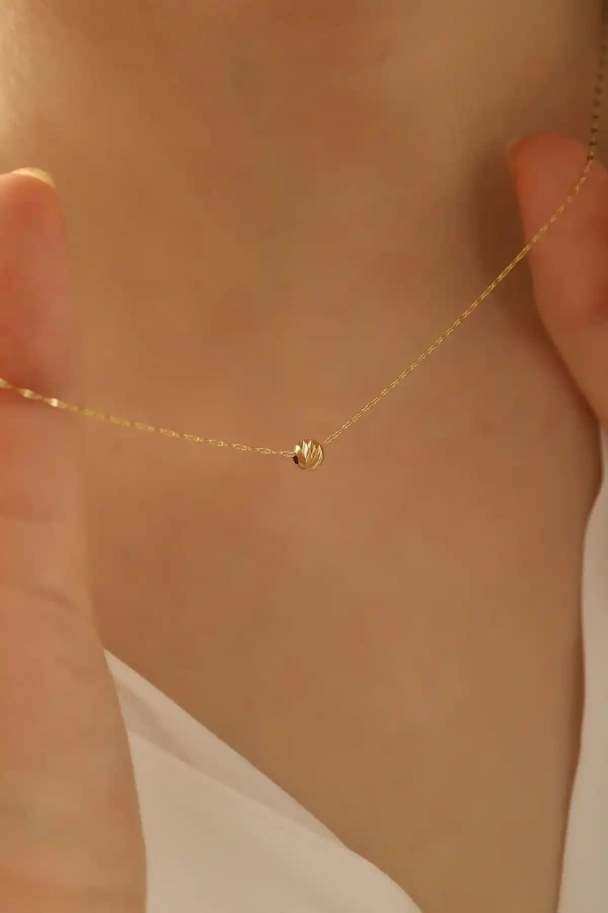 Milet Kuyumculuk 14 Ayar Altın Dorika Zincir Kolye Günlük ve Özel Kullanım İçin