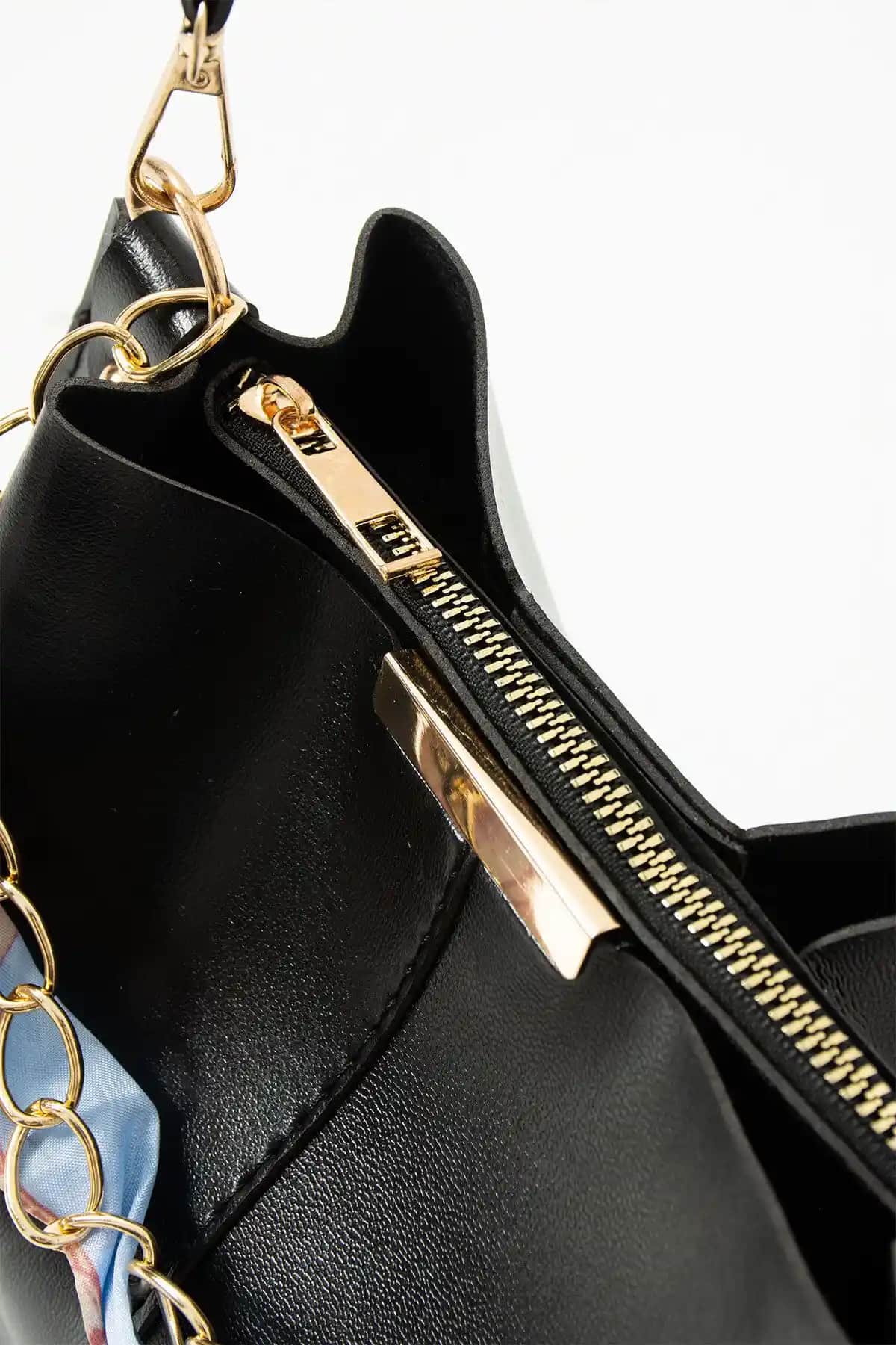 Modabag Kadın Fular Detaylı Zincir Aksesuarı ile Yuvarlak Deri Çanta İnceleme ve Özellikleri