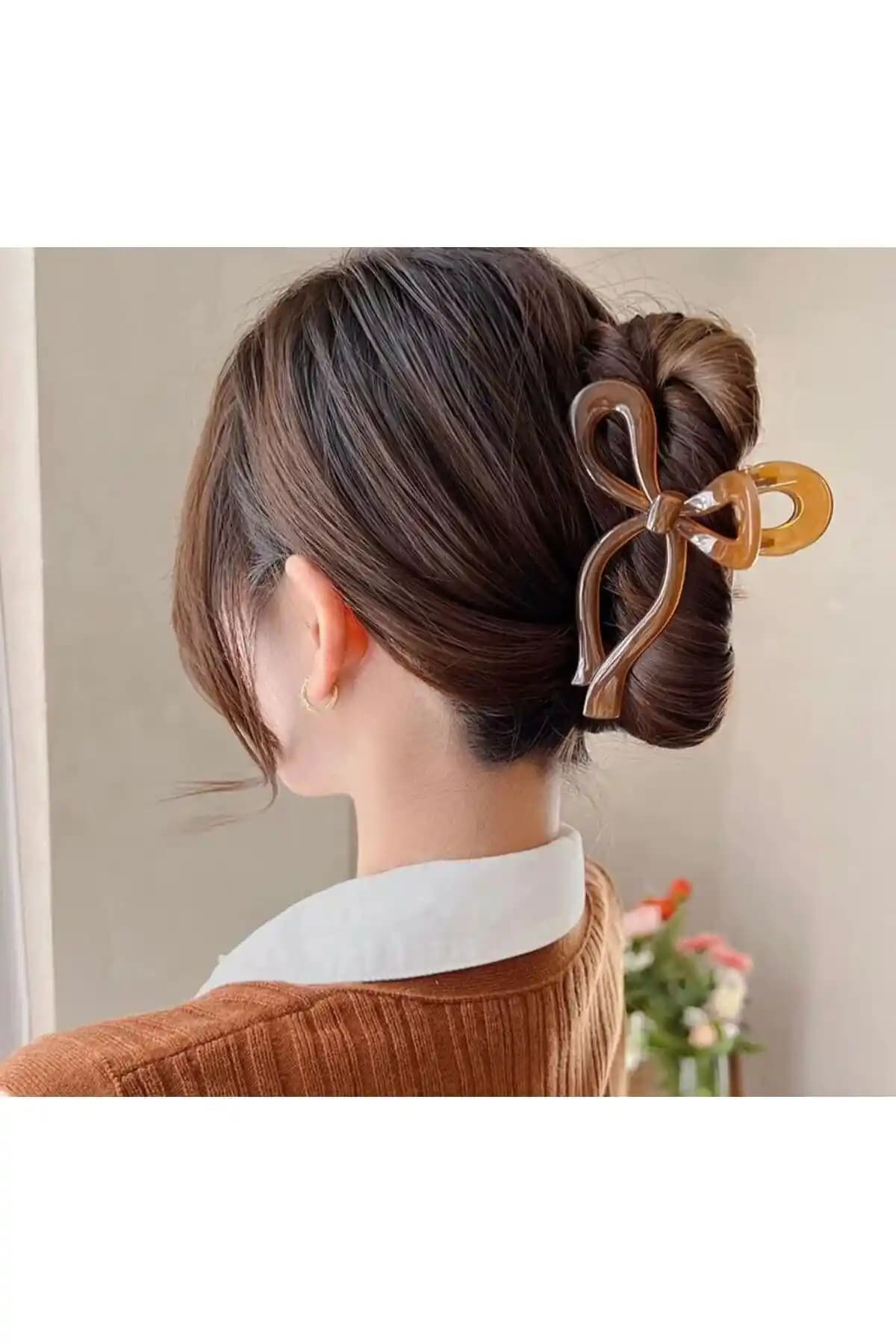 Monalisa Büyük Boy Transparan Ekay Fiyonk Toka - Şık ve Dayanıklı Saç Aksesuarı