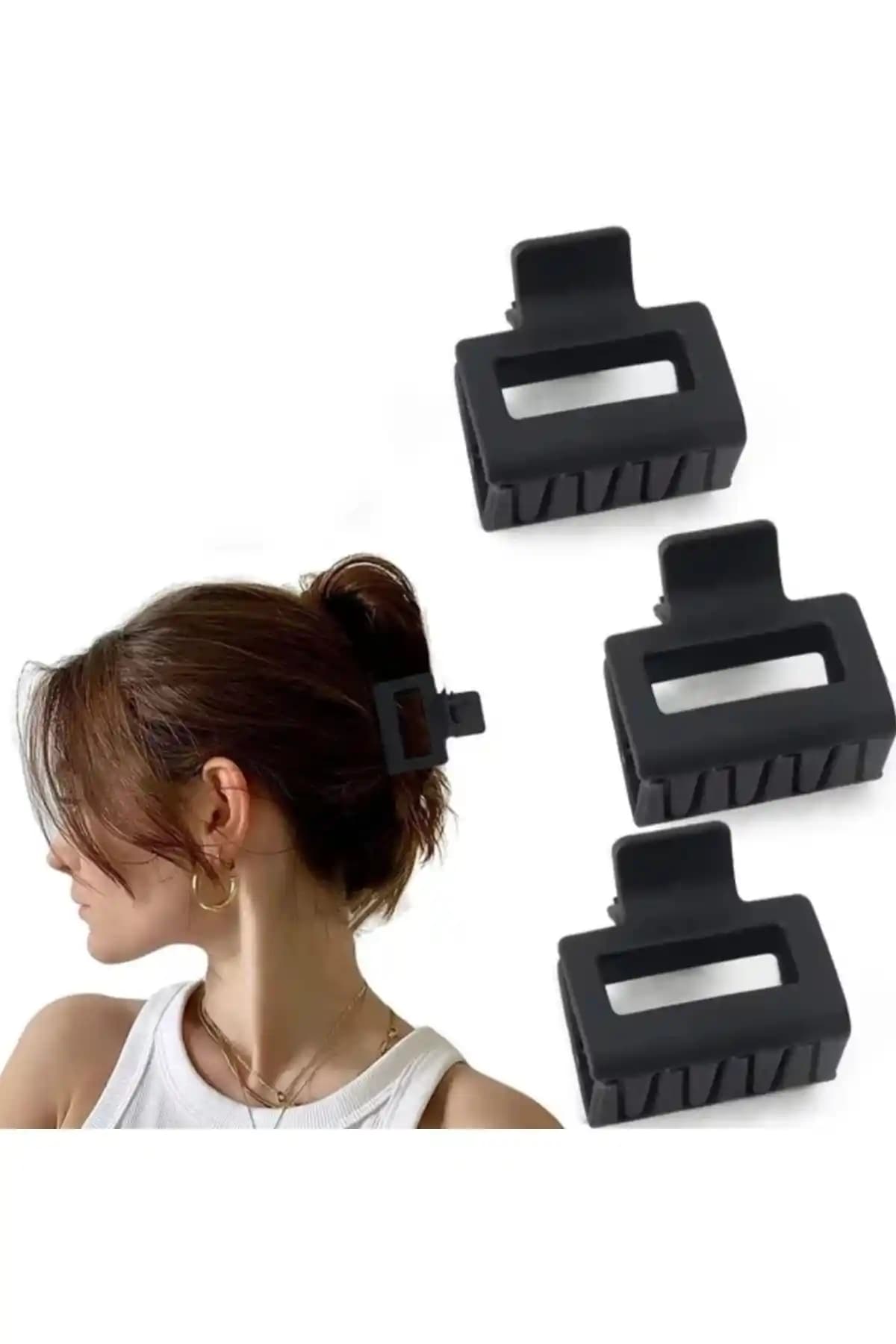 Monalisa Kadın 3'lü Siyah Mandal Toka Seti: Şıklık ve Kullanışlılık Bir Arada