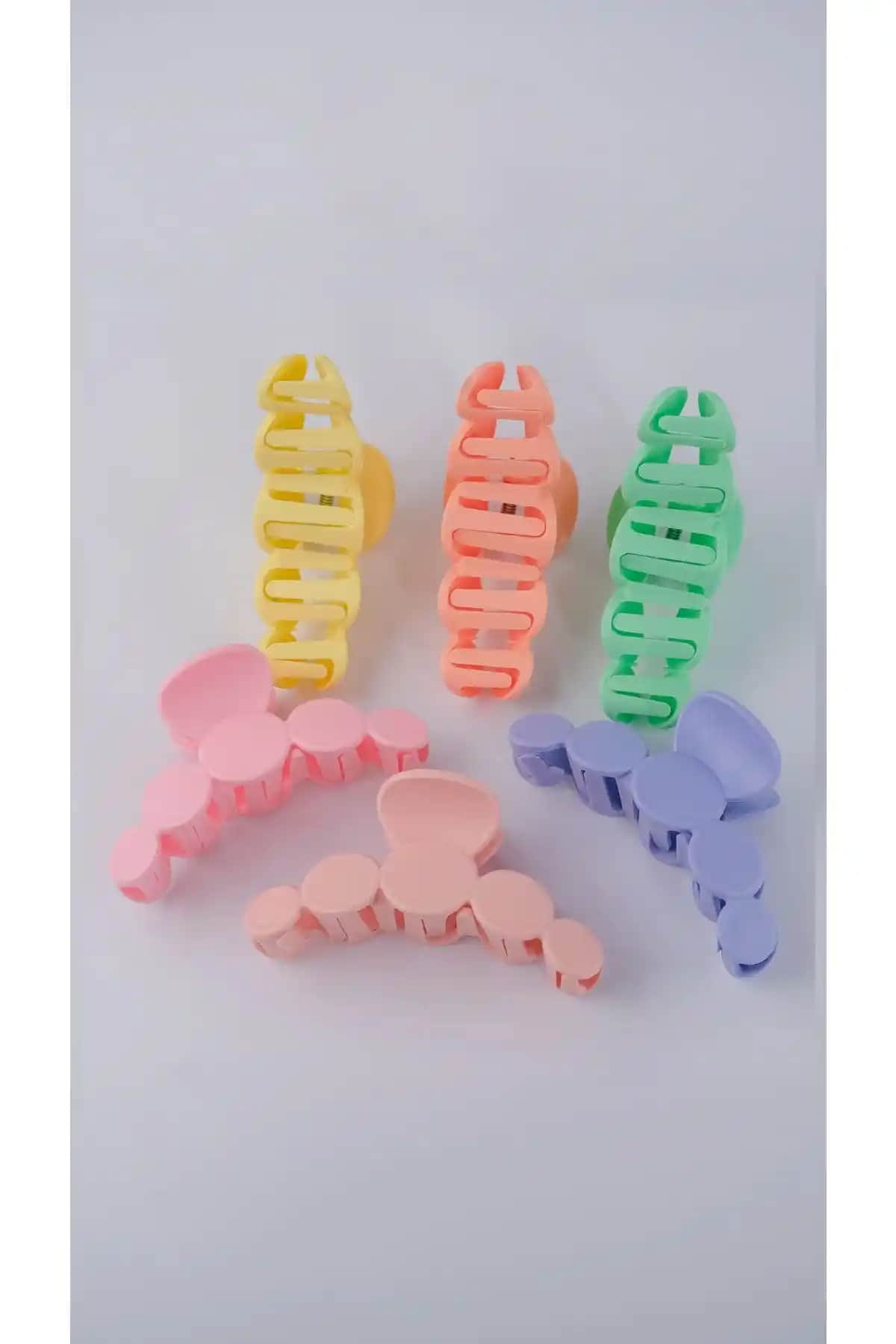 Monalisa Kadın Pastel Renkli Mandal Toka Seti 6'lı, Şık ve Pratik Saç Aksesuarı