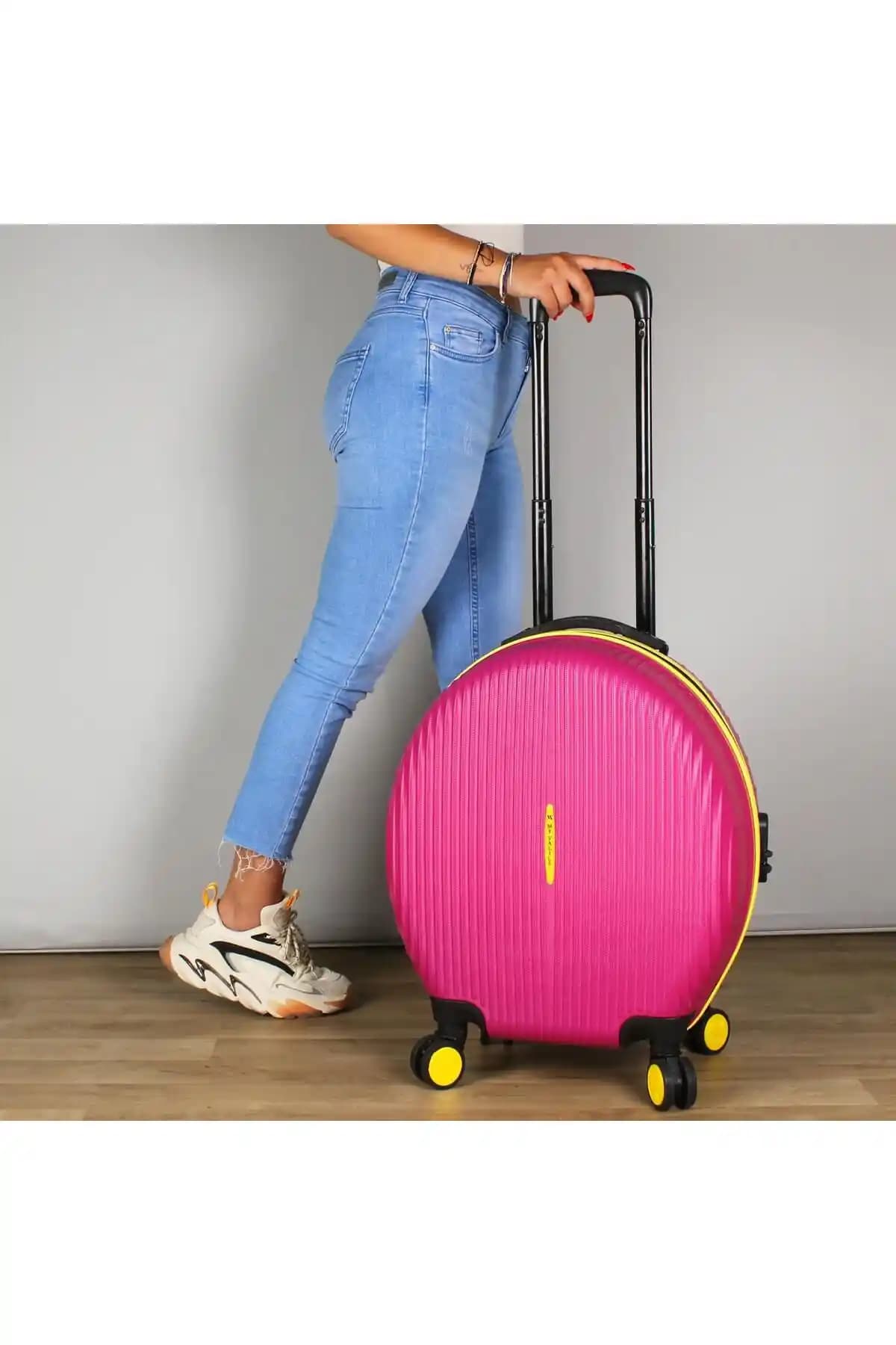 My Valice Bubble Abs Yuvarlak Fuşya Valiz: Şık ve Dayanıklı Seyahat Çözümü