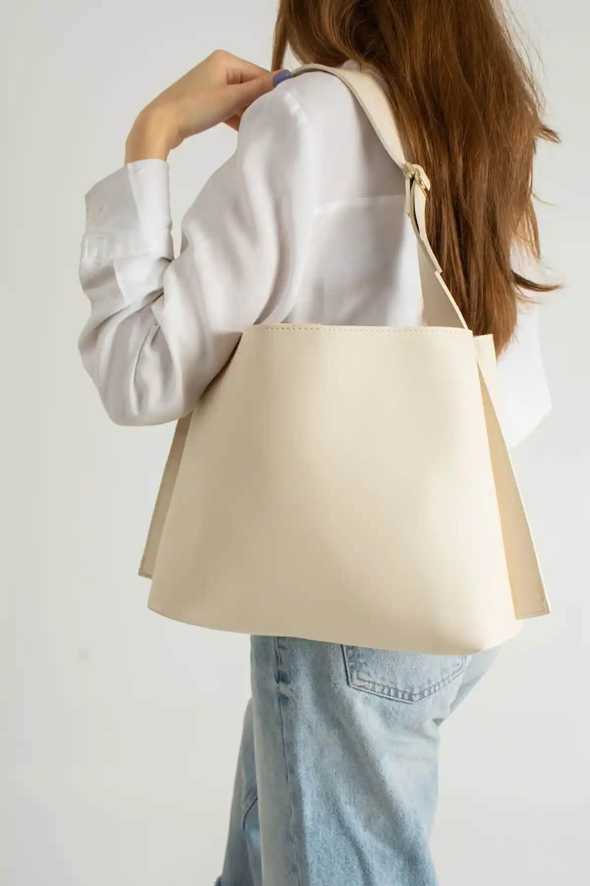 NBİBAGS Kadın Yavrulu Yumuşak Deri El ve Omuz Çanta Günlük ve Şık Kullanım İçin