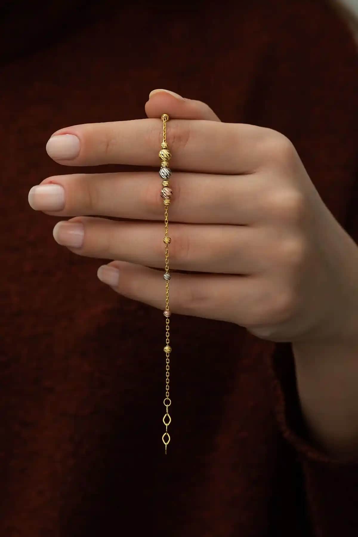 NEREZE Kadın 925 Ayar Gümüş Renkli Zirkon Taşlı Zarif Bileklik Günlük ve Özel Kullanım İçin