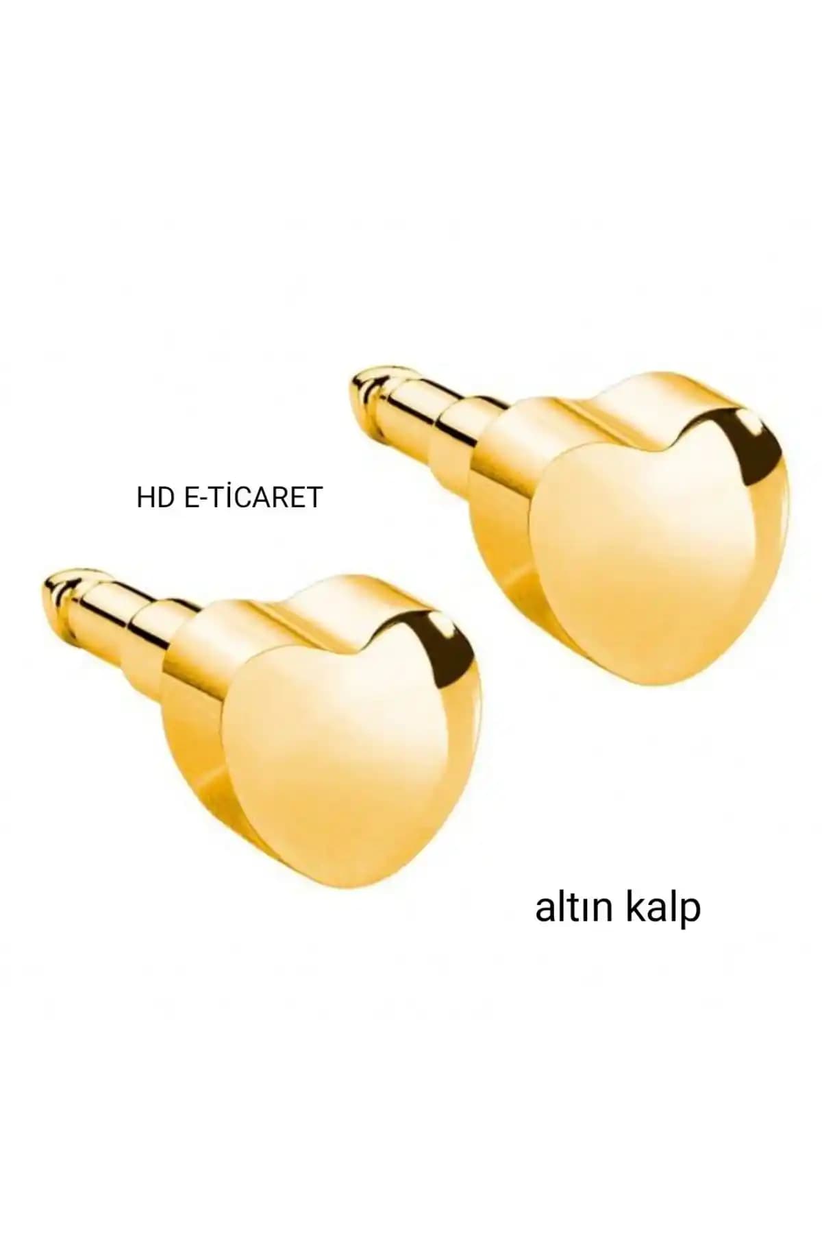 Nina Altın Kalp Kulak Delme Küpesi: Sağlıklı ve Şık Günlük Kullanım Küpesi