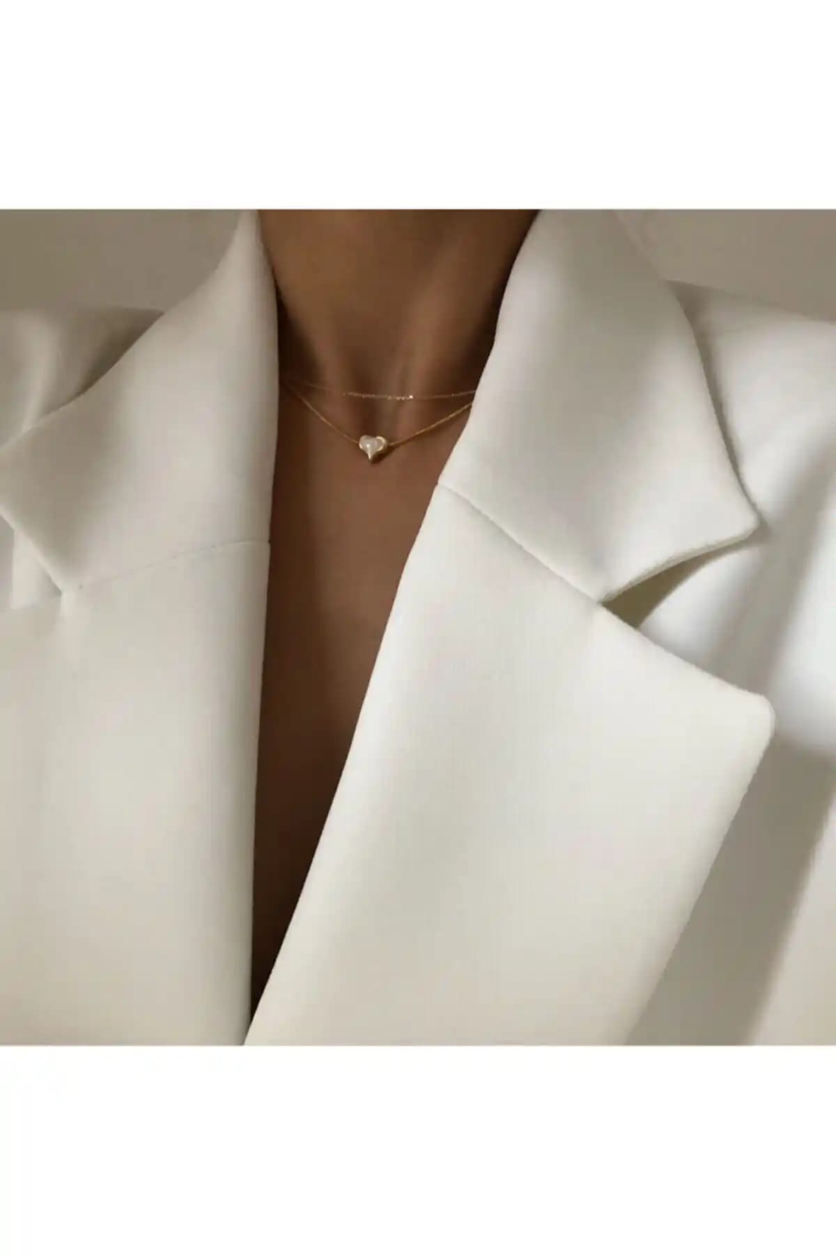 OK ROSES Kararmaz Çelik Mineli Kalp Kolye Şıklık ve Dayanıklılığı Bir Arada Sunar