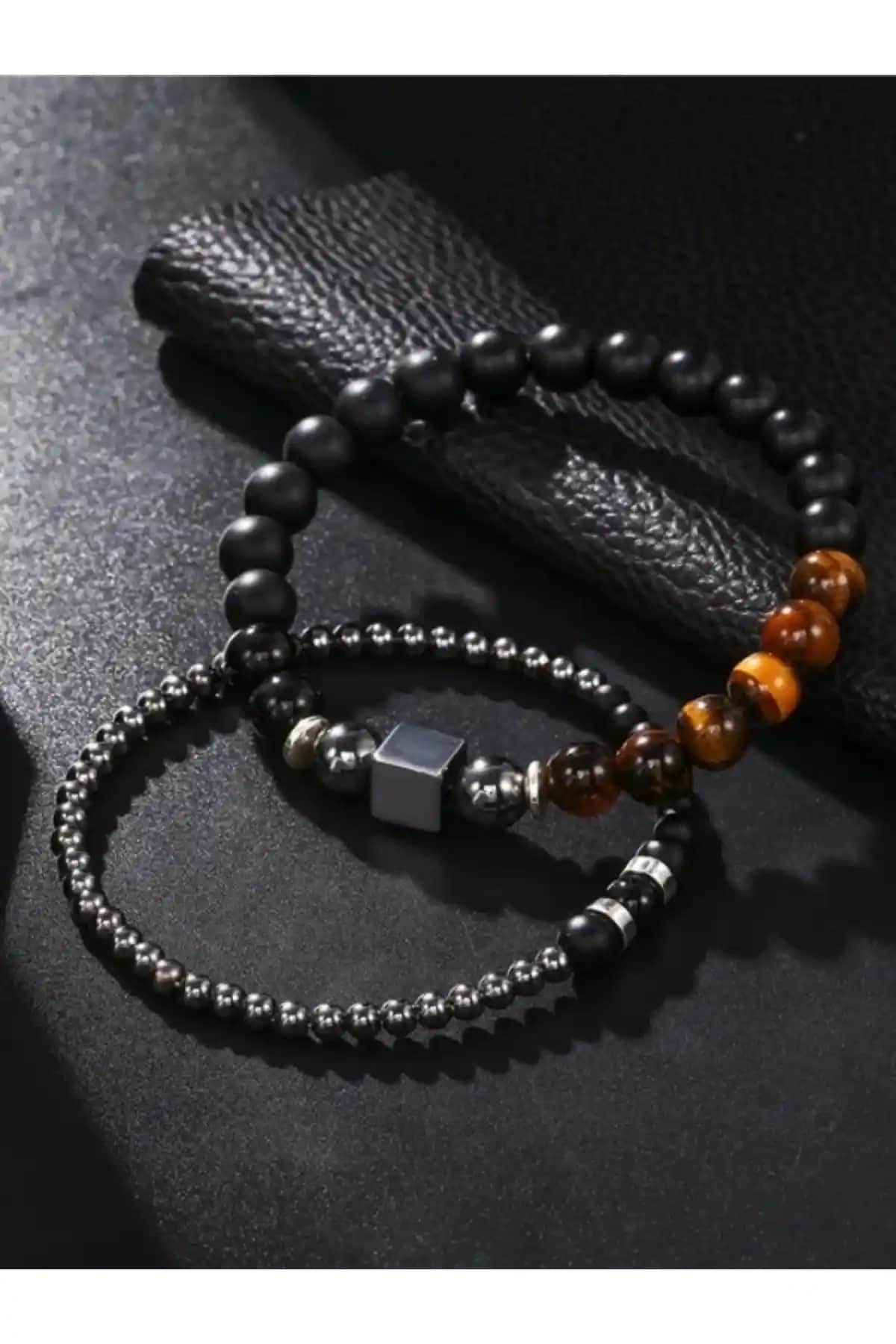 Padore Accessory Hematit ve Kaplan Gözü ile Modern Doğal Taş Bileklikleri Koleksiyonu