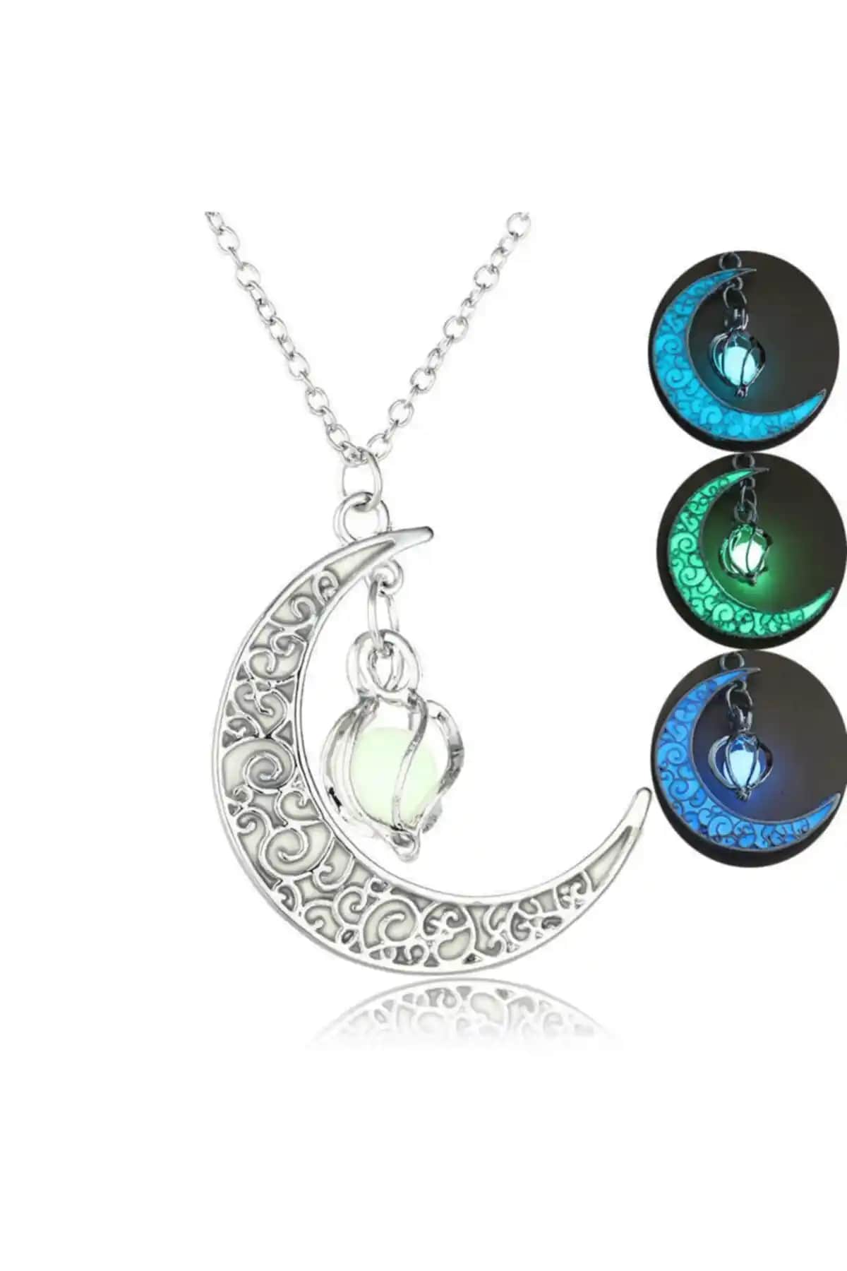 Panda Ay Desenli Karanlıkta Parlayan Kolye: Modern ve Şık Takı Seçeneği