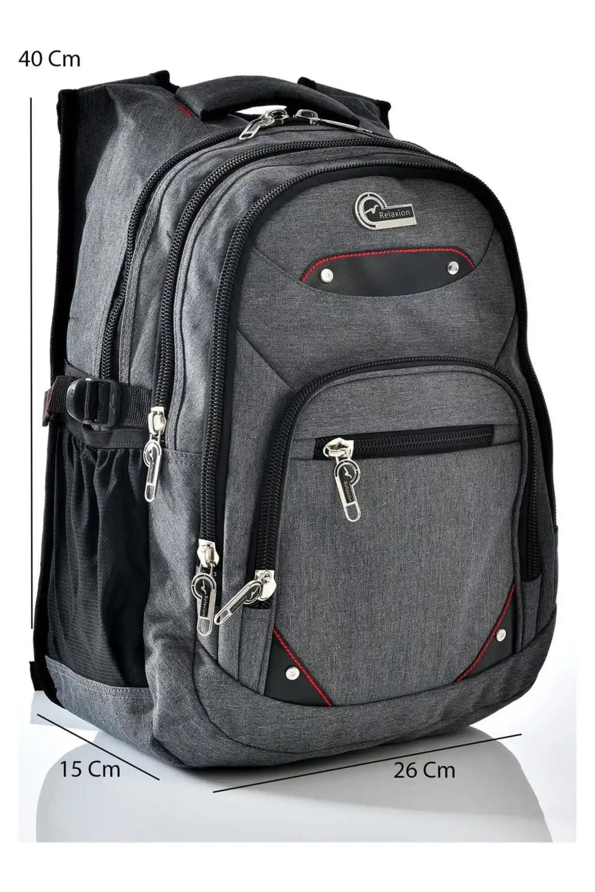 Relaxion 4 Bölmeli Su Geçirmez Kumaş Okul ve Günlük Kullanım Sırt Çantası