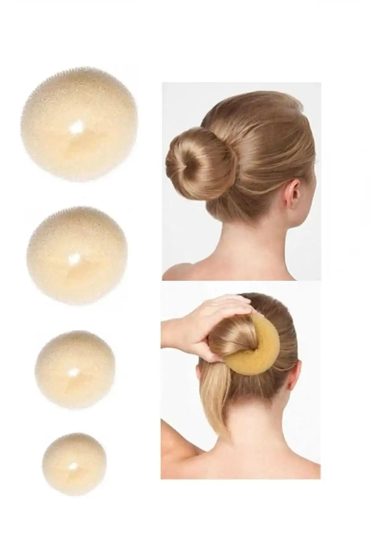 Sarı Sünger Topuz Toka Seti ile Pratik ve Şık Saç Topuzları Yaratın