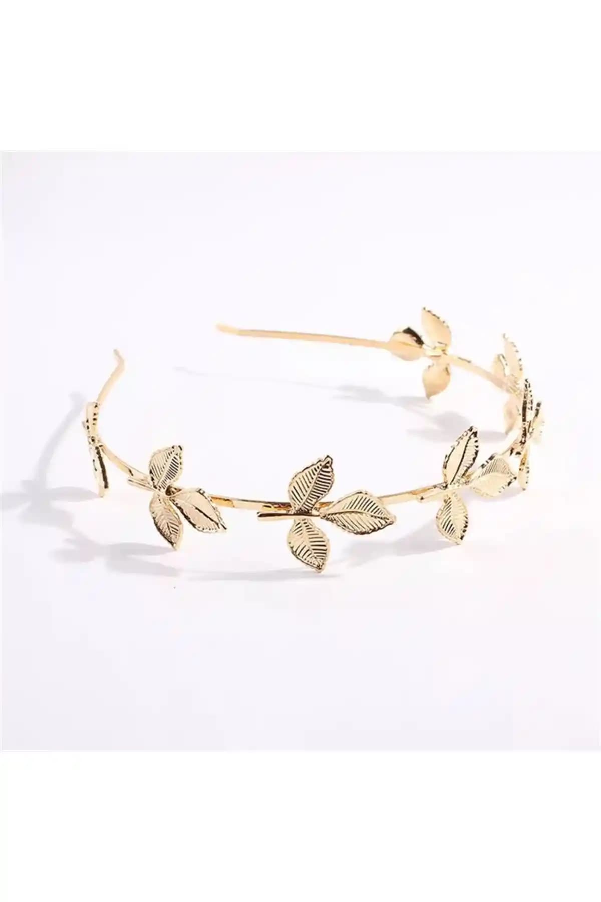 Şık ve Dayanıklı Yaprak Motifli Saç Bandı Zarif Aksesuar Seçeneği