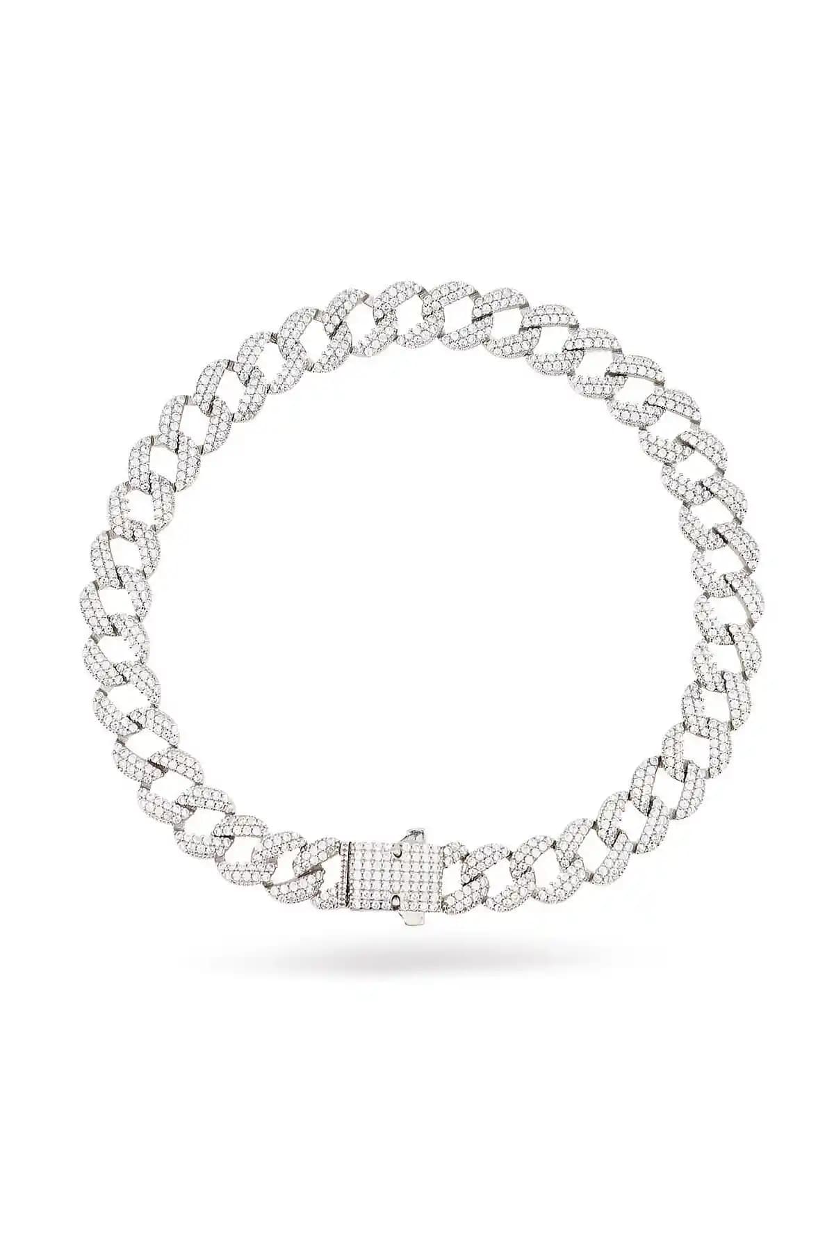 Silveranka 925 Ayar Gümüş Gurmet Zincir Bileklik: Zarif ve Dayanıklı Kadın Takısı