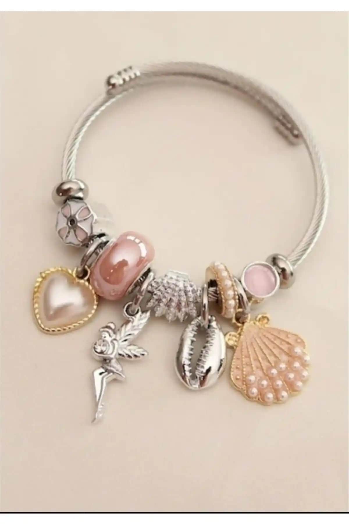 Simay Aksesuar Çelik Charm Bileklik: Zarif ve Dayanıklı Deniz Temalı Takı Parçası