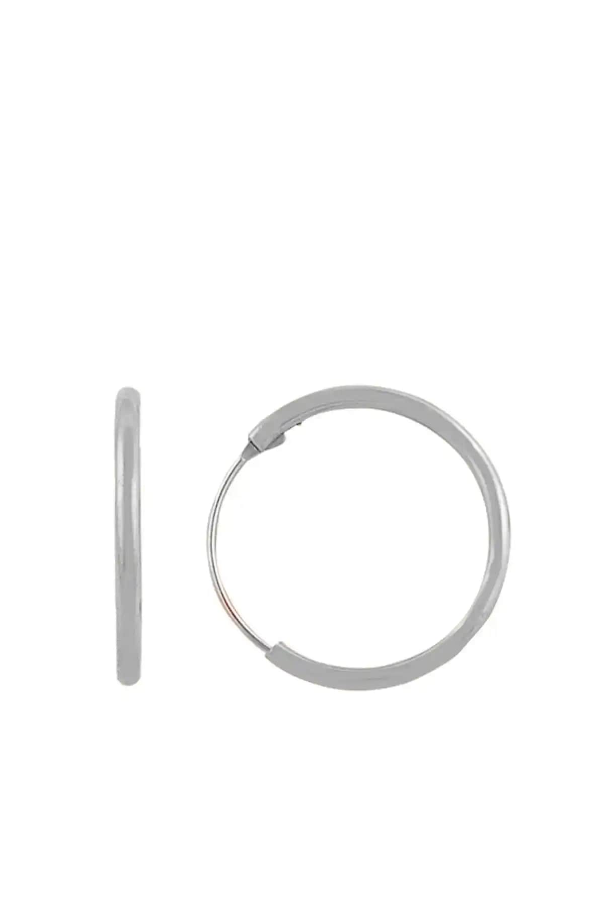 Söğütlü Silver 925 Ayar Gümüş 18 Mm Halka Küpe Zarif ve Dayanıklı Aksesuar