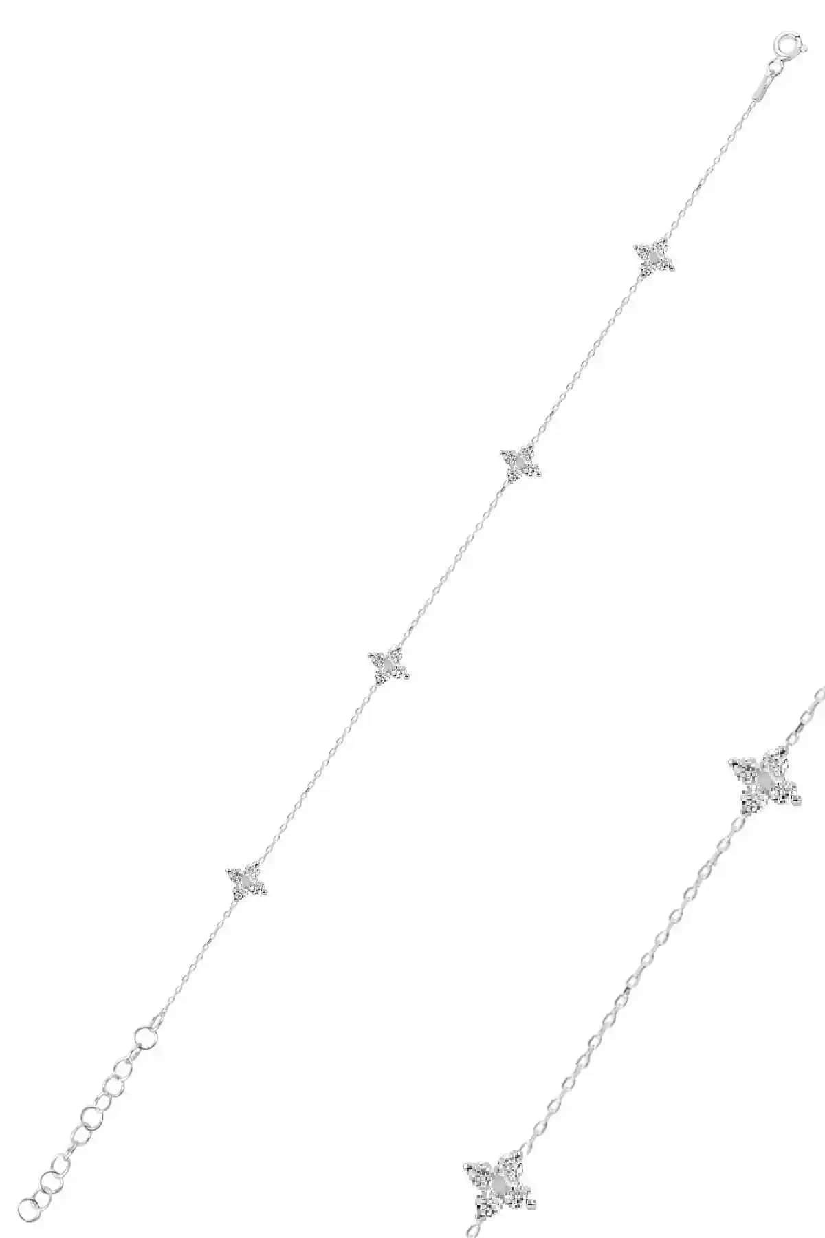 Söğütlü Silver Rodyum Kaplama Zirkon Taşlı Yonca Bileklik Özellikleri ve Tasarımı